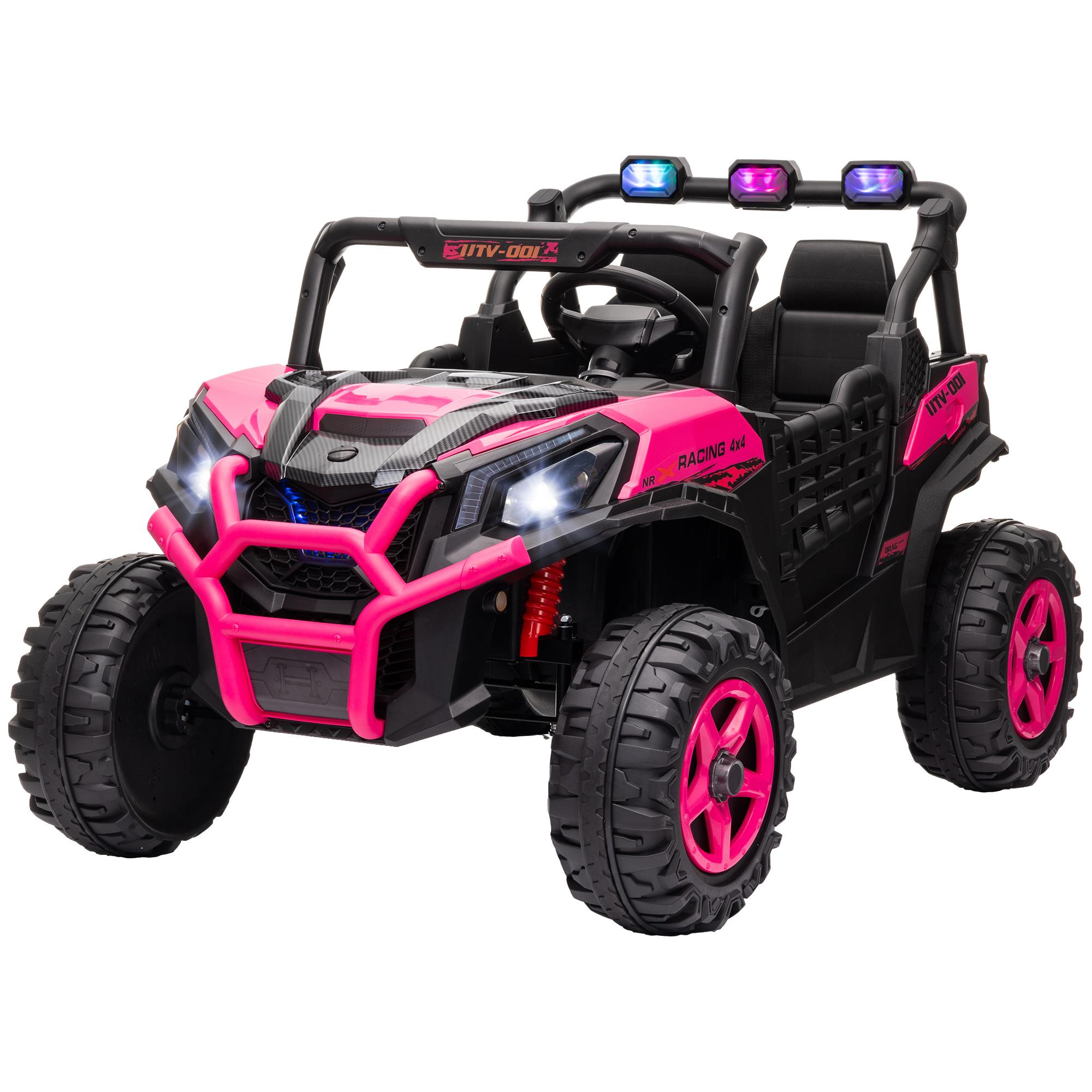 Pink 24V Kids UTV with Remote and Dual Motors