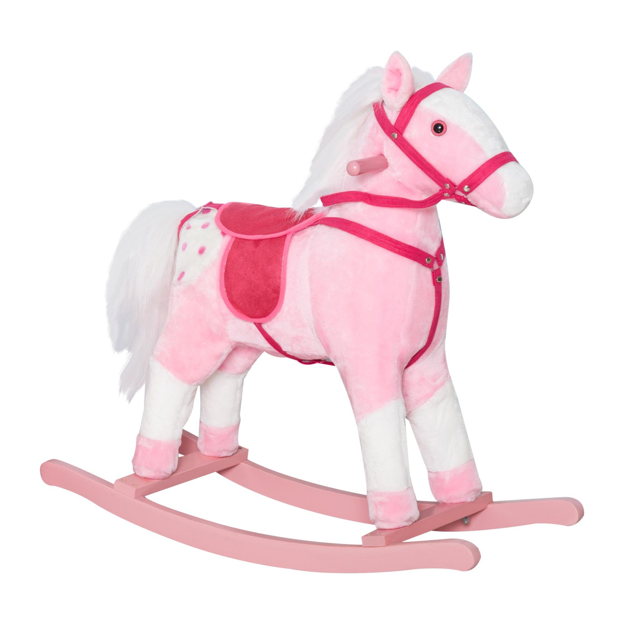 Pink Plush Pony Rocker with Press-Ear Sounds