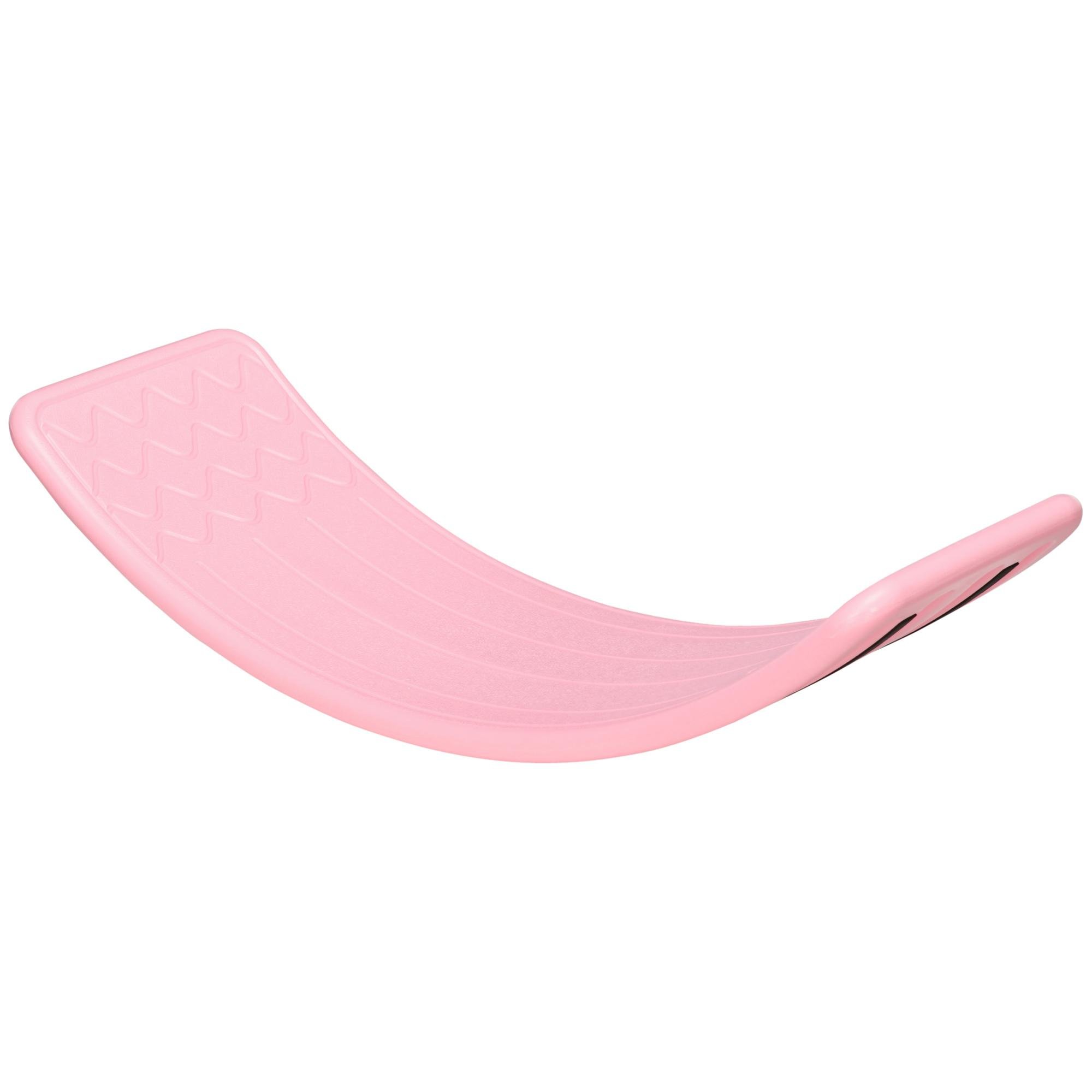 Pink PE Rocker Board with Anti-Slip Strips, 32.3 Inch