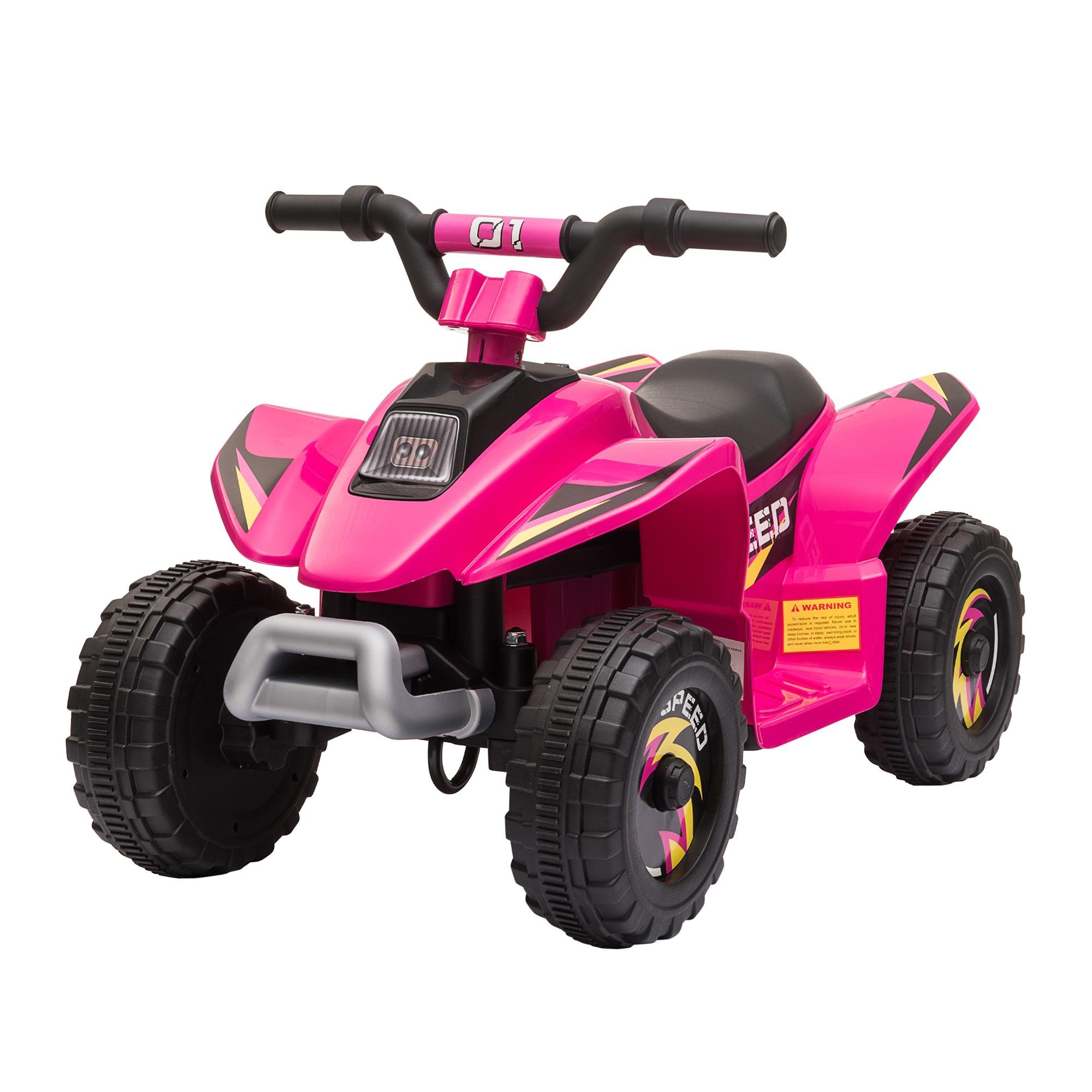 Pink Electric Quad for Toddlers with 6V Rechargeable Power