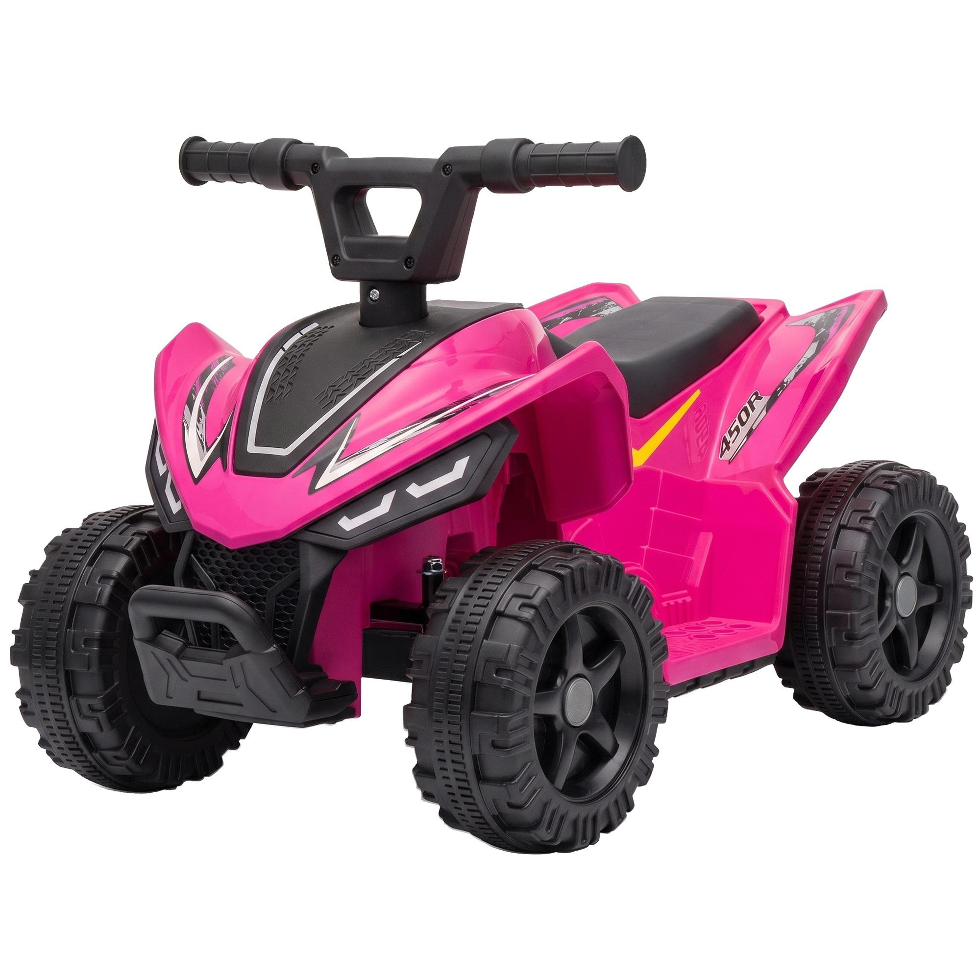 Pink 6V Forward Quad with Button Control for Toddlers