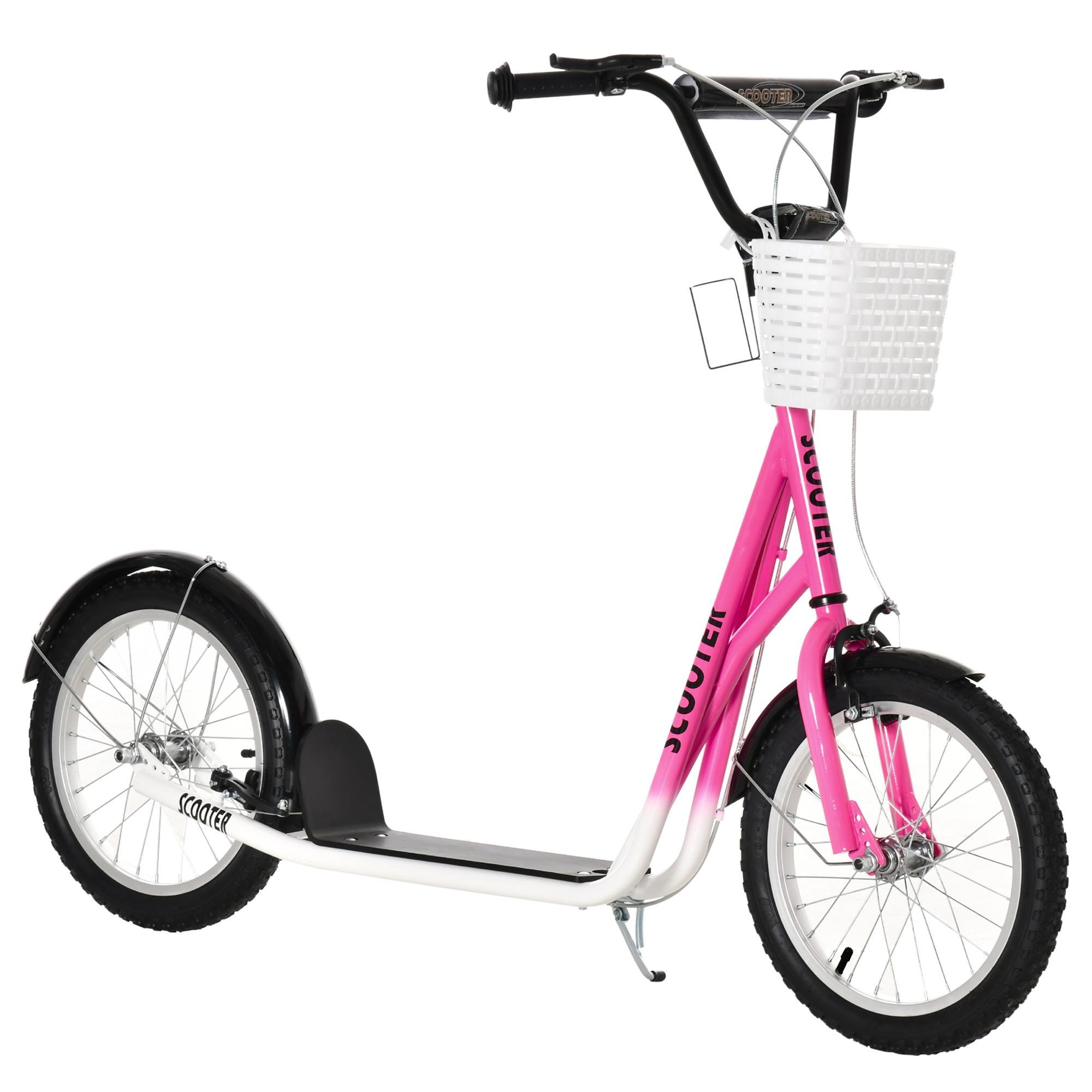 Pink 16 Inch Kids Scooter with Adjustable Handlebar