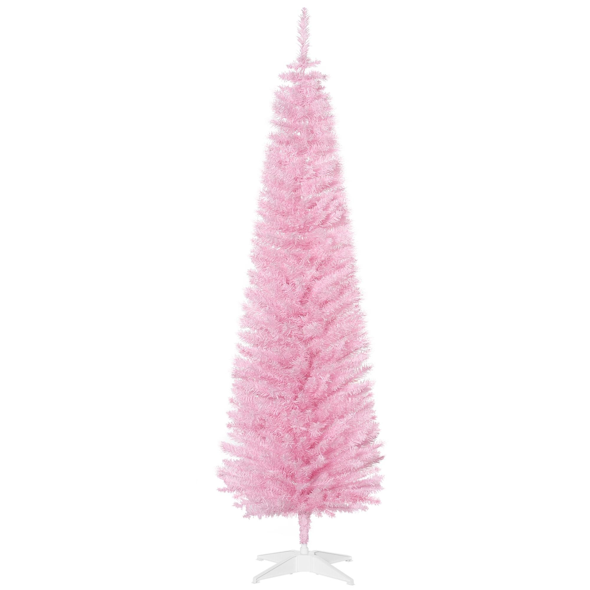Pink Pencil Christmas Tree with 390 Tips, 6 ft