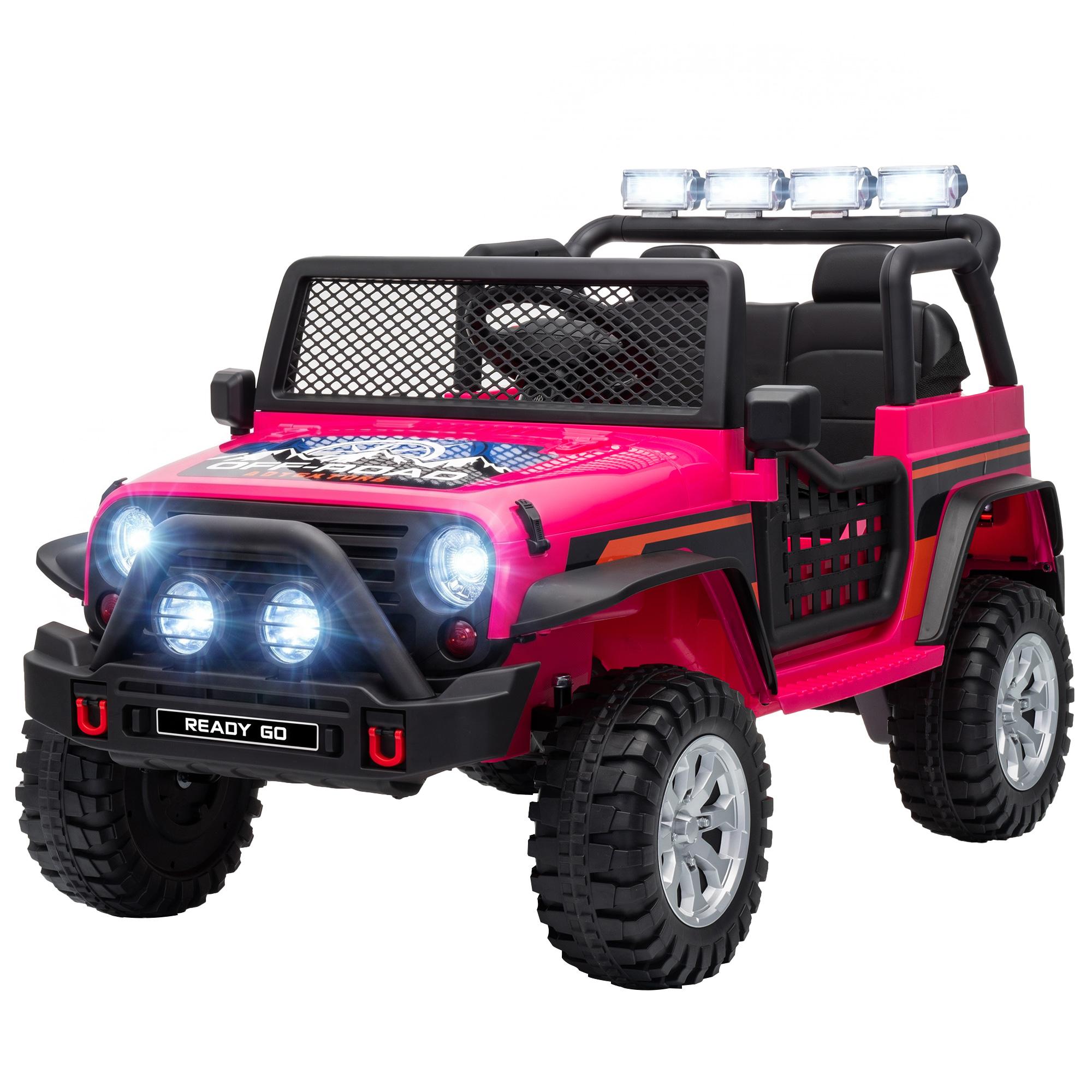 Pink 12V Two Seat Truck with Remote Control