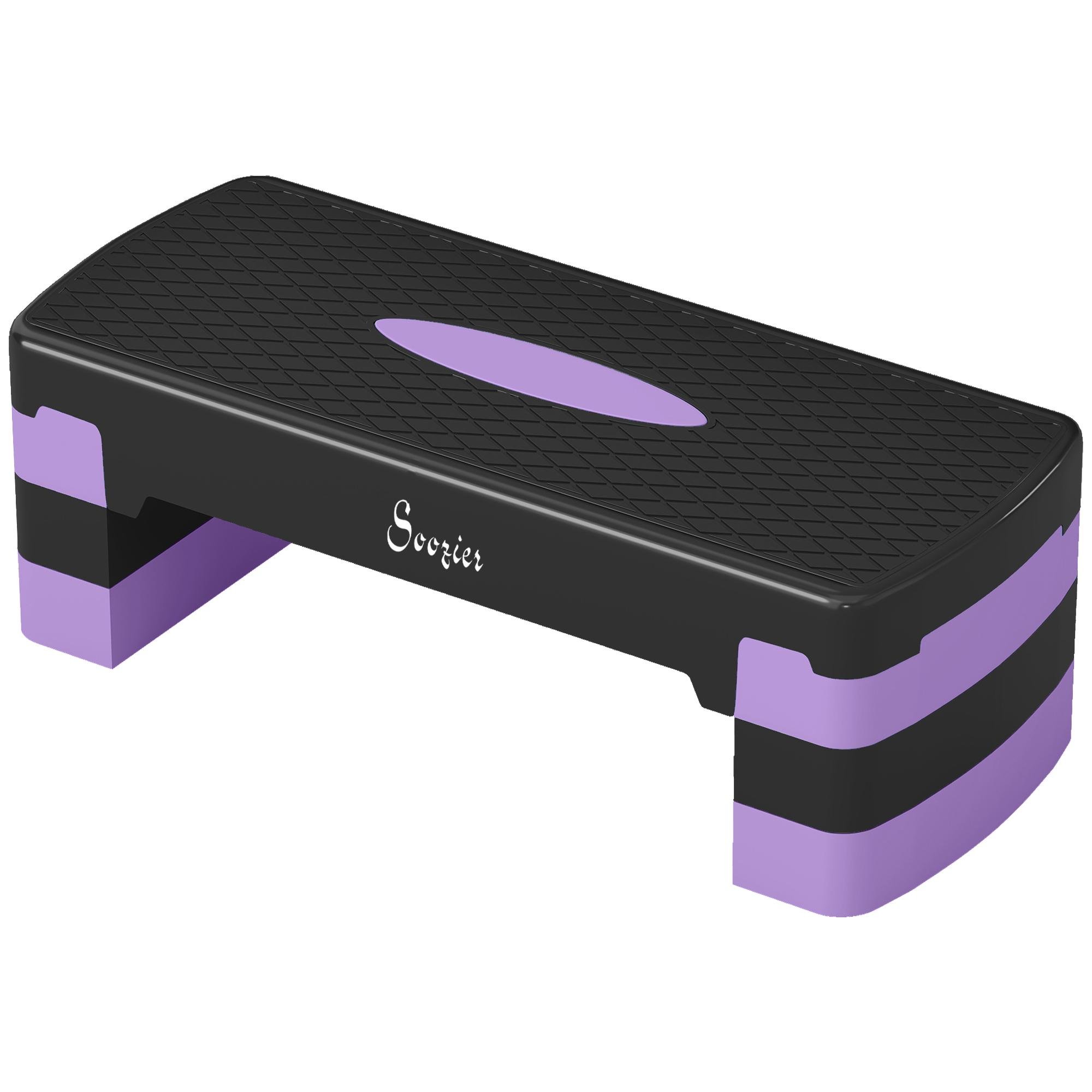 Purple PP Aerobic Stepper with 3 Adjustable Heights