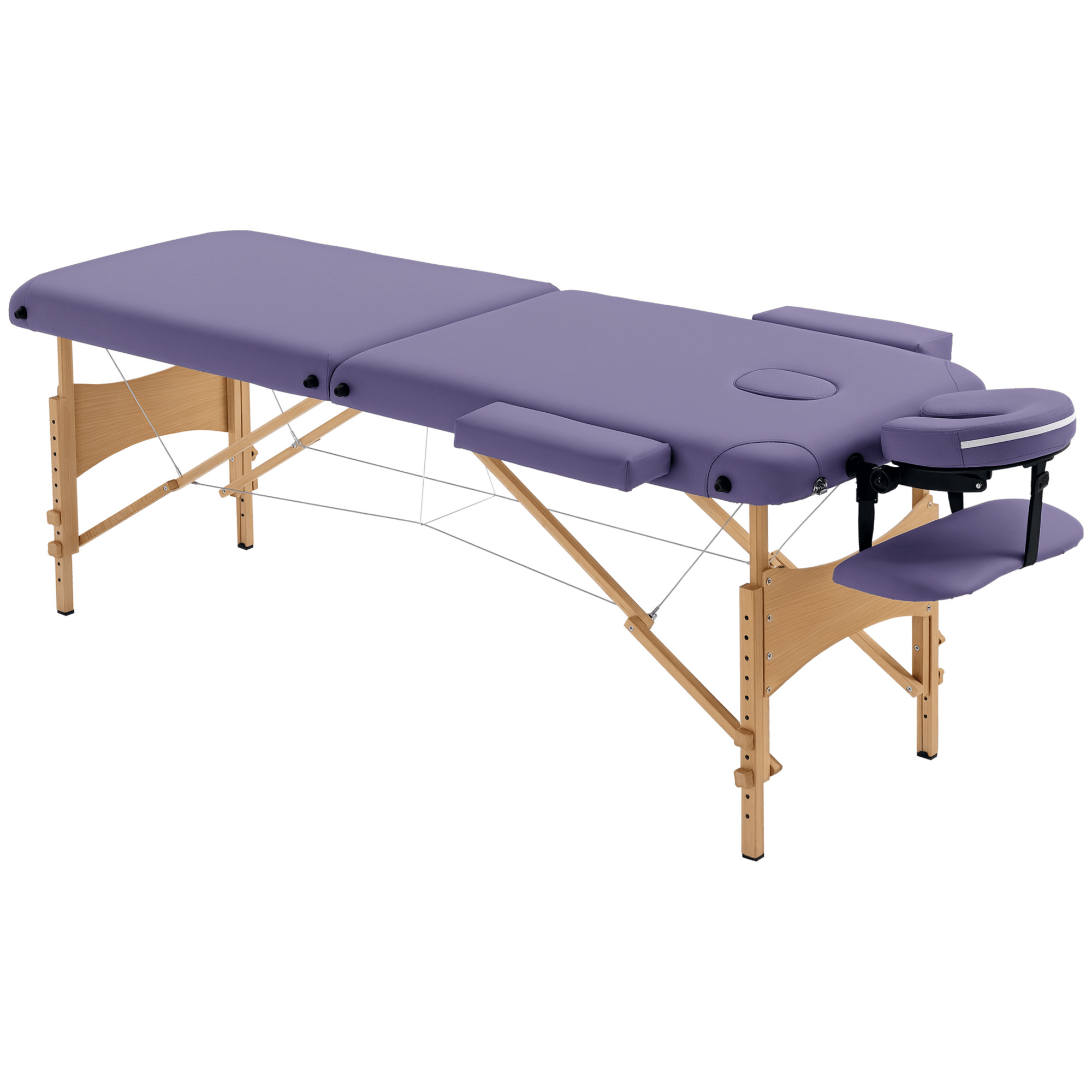 Purple Beech Massage Table, Foldable Portable Design