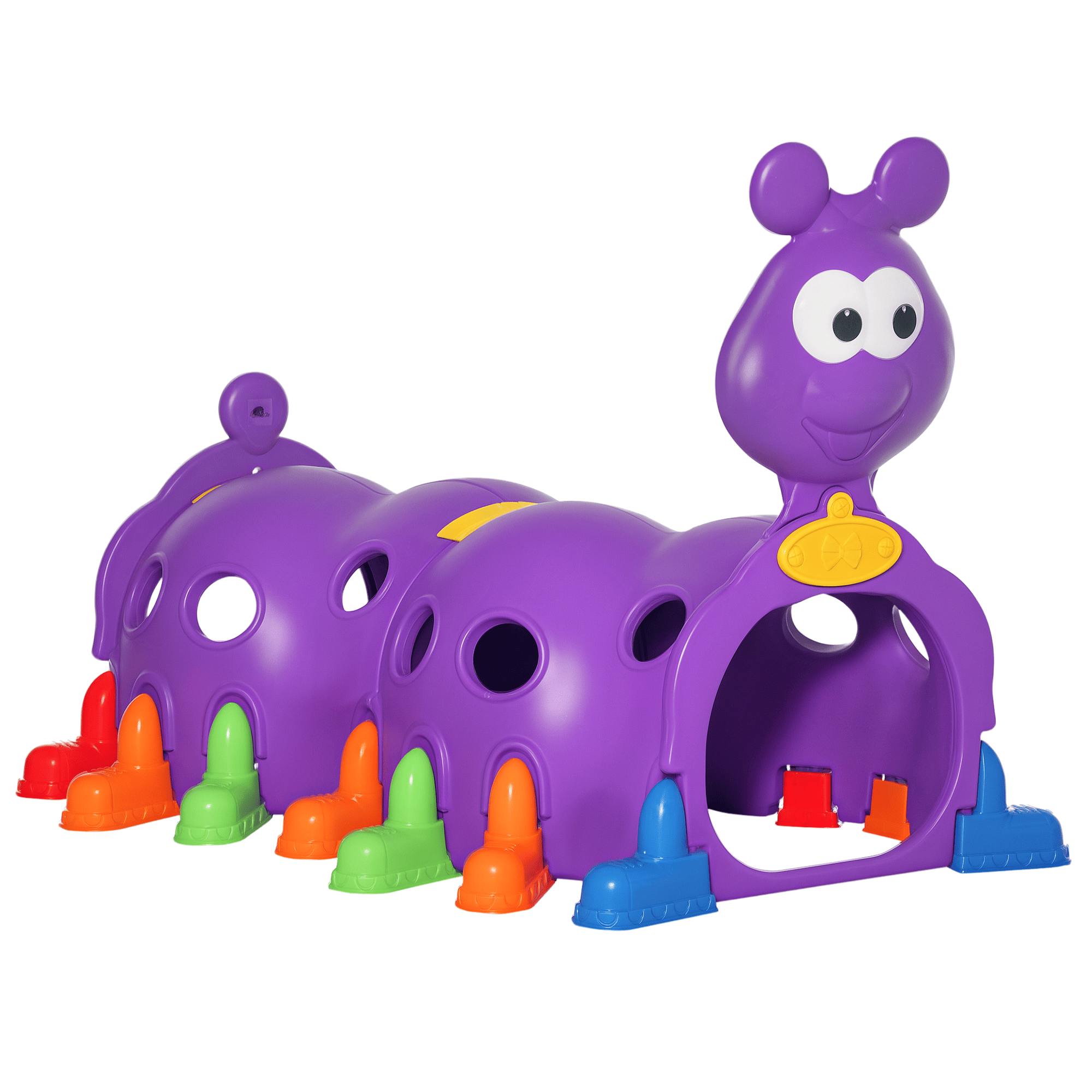 Purple HDPE Kids Tunnel with Caterpillar Design, 3-6 Years