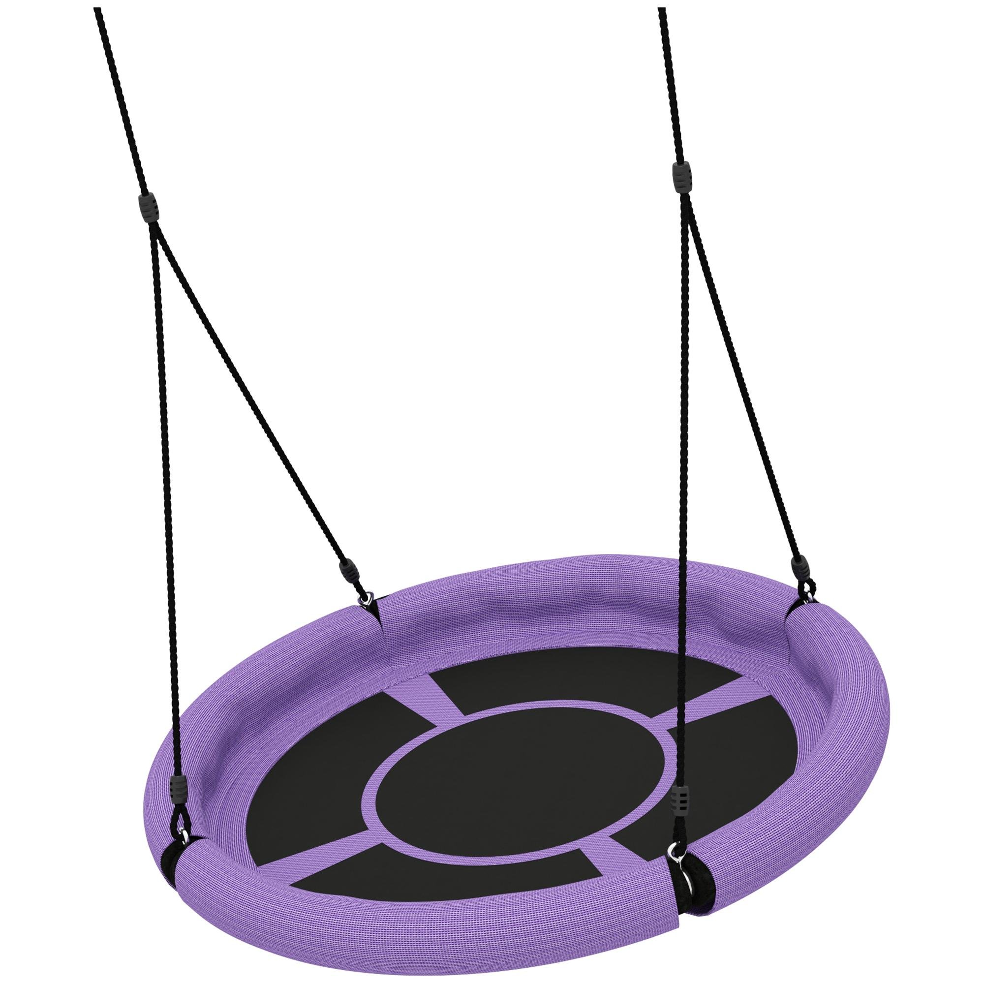 Purple 39 Inch Nest Swing with Adjustable Ropes