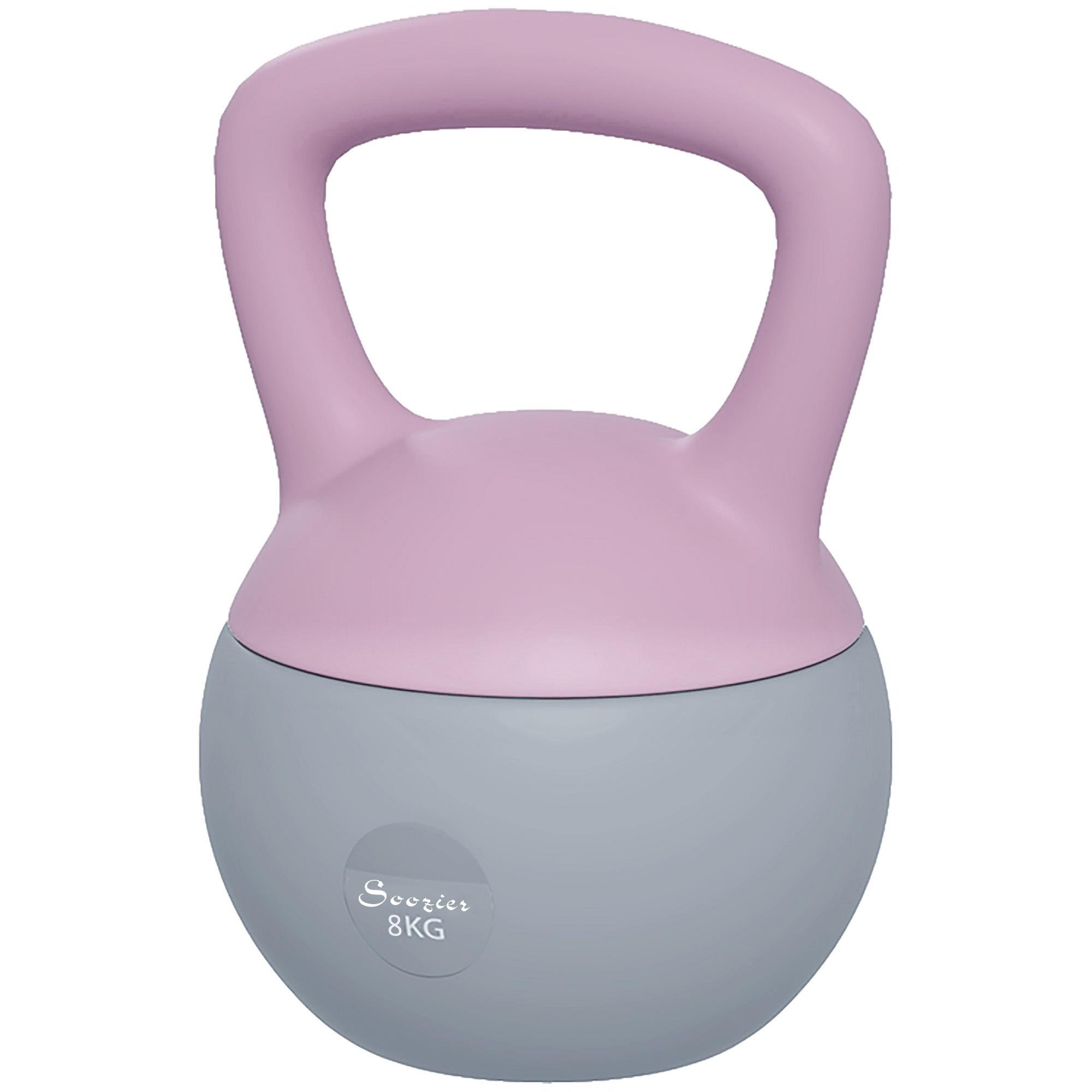Purple Sand Kettlebell 18 lb with Wide Grip