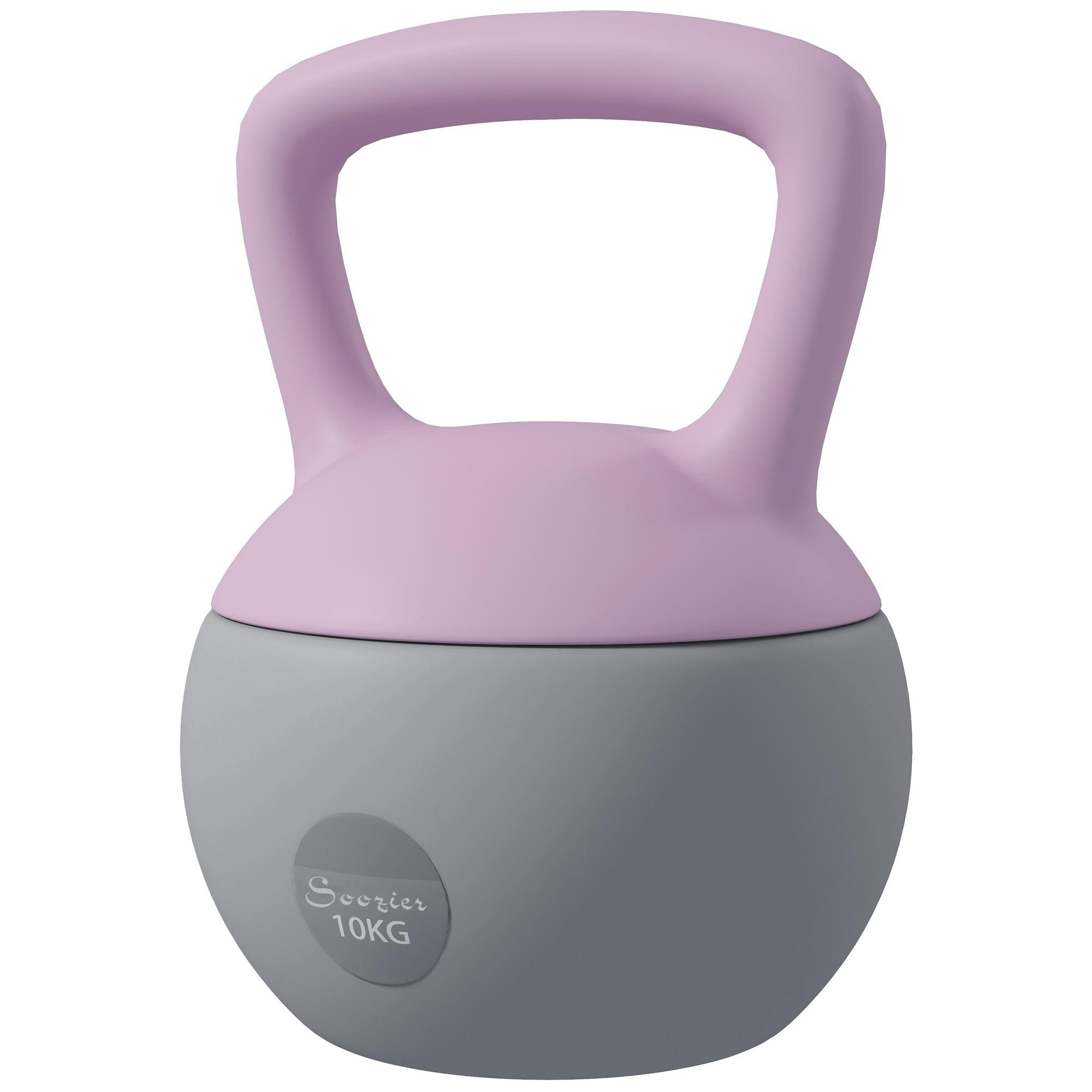 Purple Soft Kettlebell with Wide Grip Handle, 22 lb