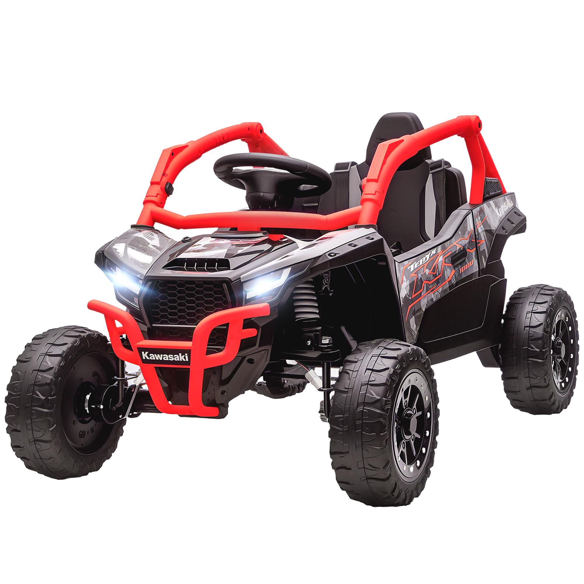 Red 12V Remote Kids UTV with Dual Motors