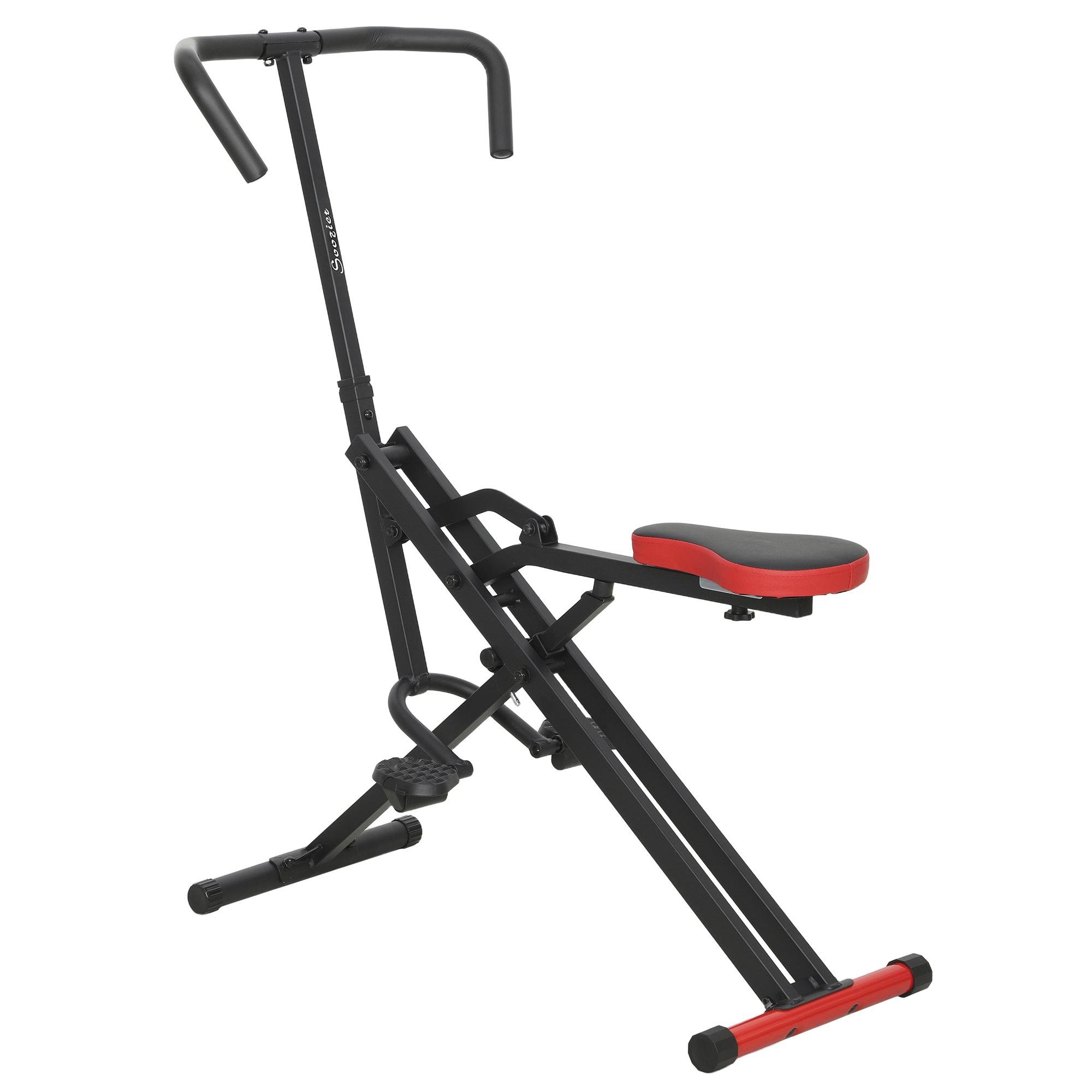 Red Foldable Squat Machine for Home Workouts