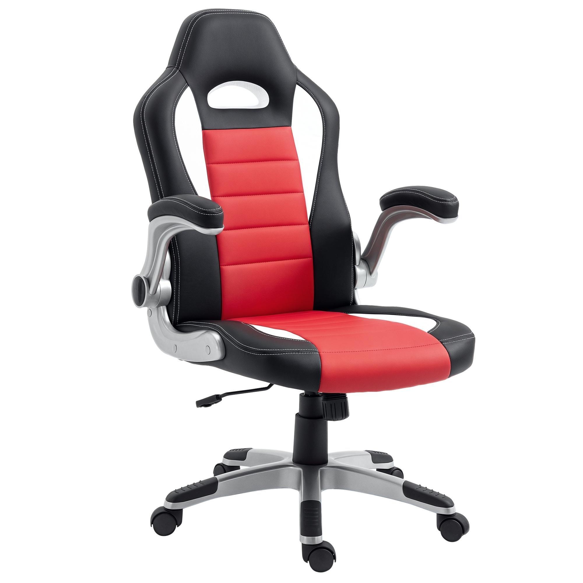Red Racing PU Chair with Adjustable Height