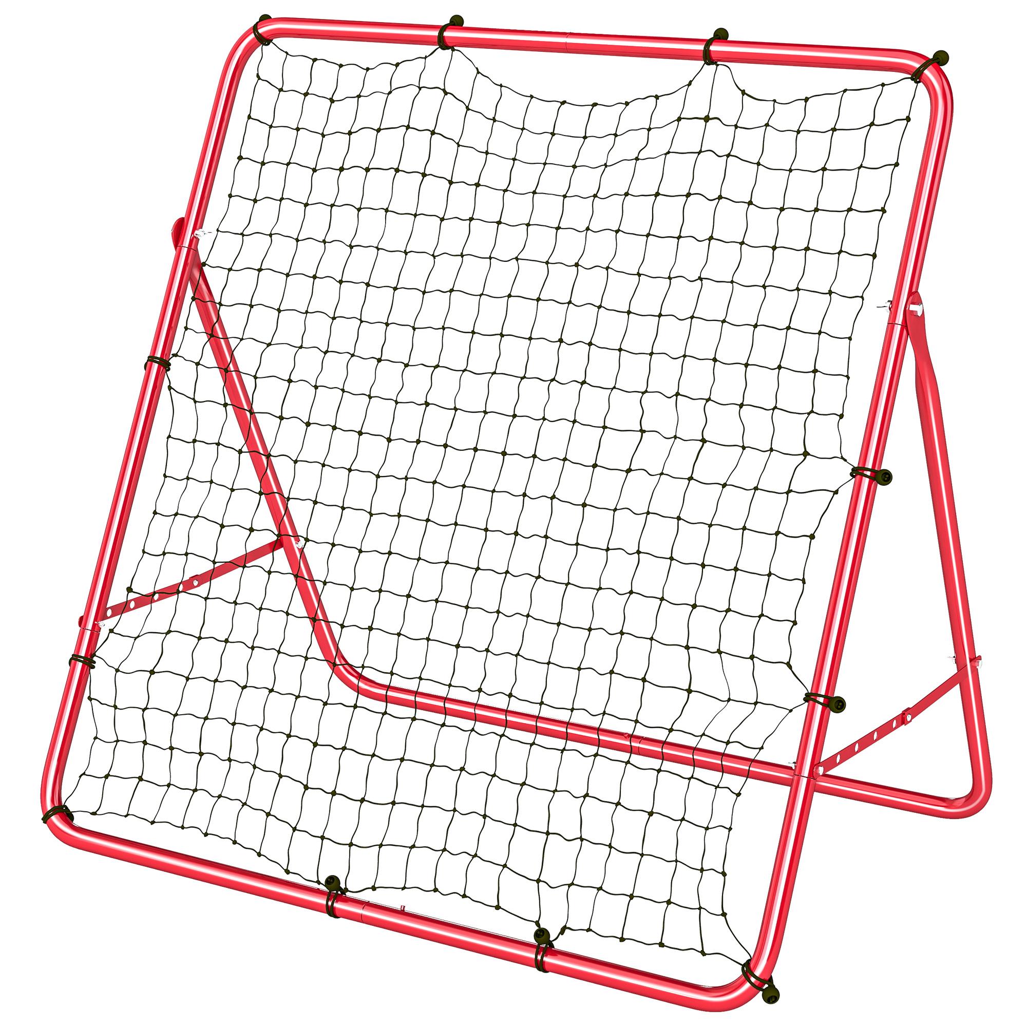 Red Steel Soccer Rebounder with Five Adjustable Angles