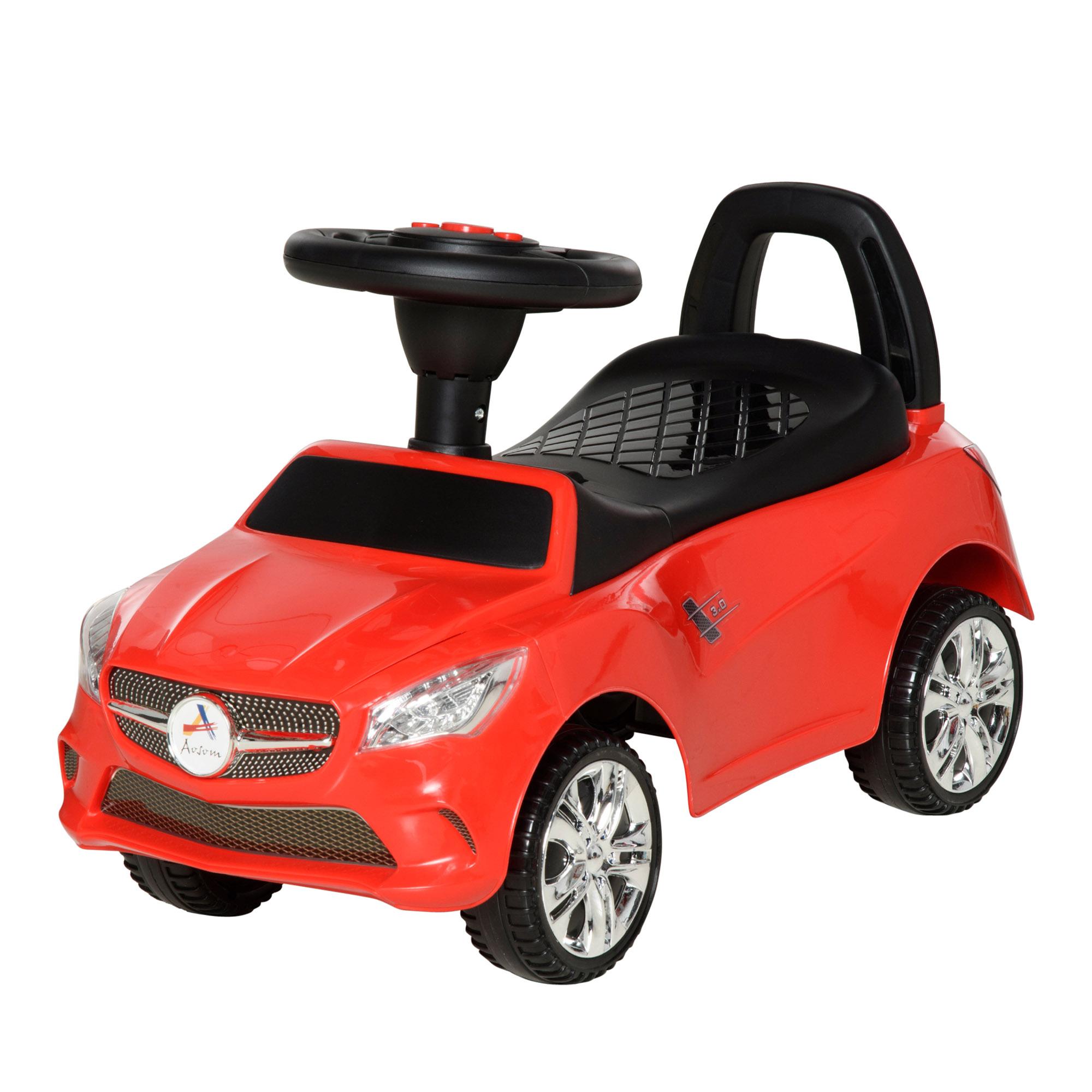 Red Toddler Push Car with Music and Headlights