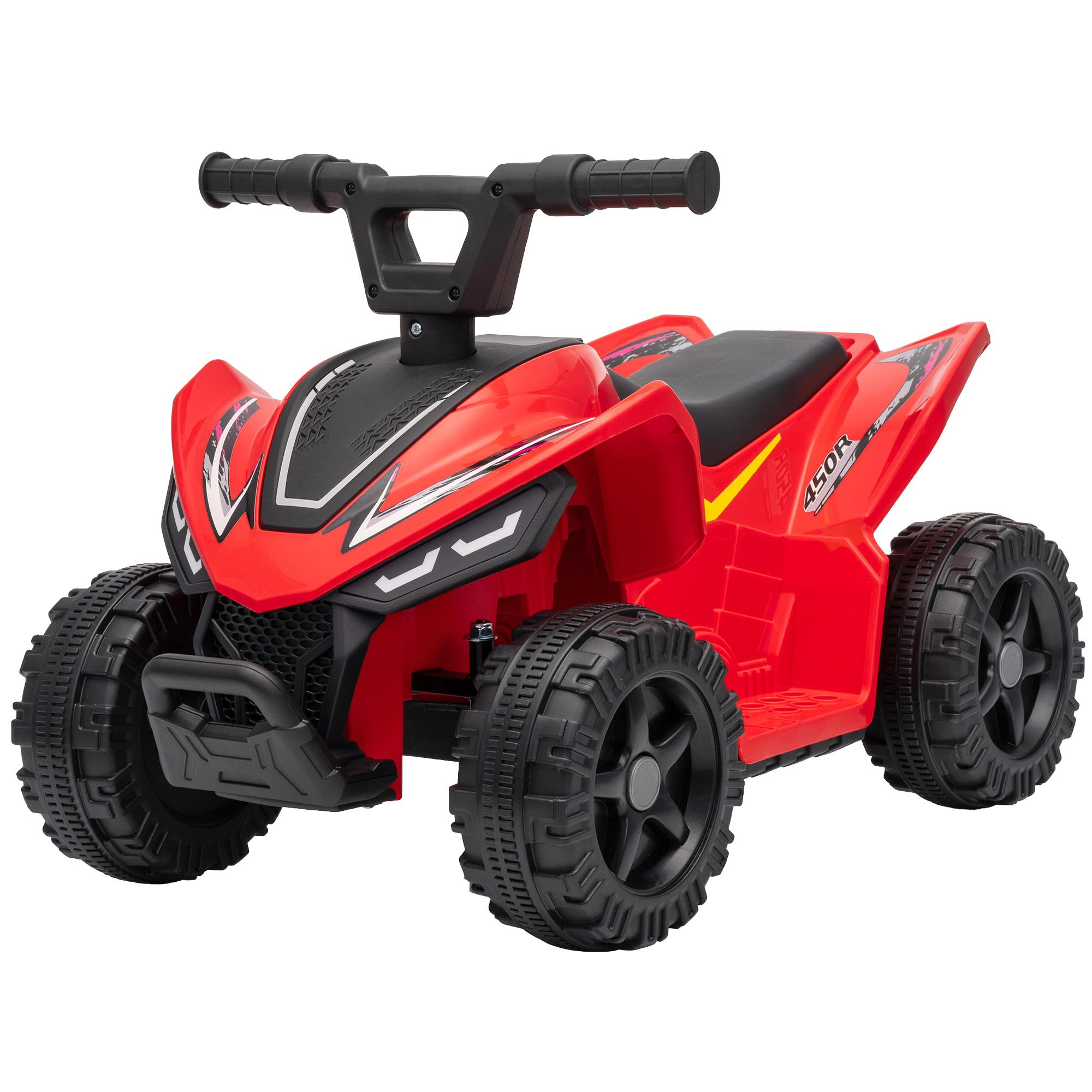 Red 6V Button-Control Kids Quad for Toddlers
