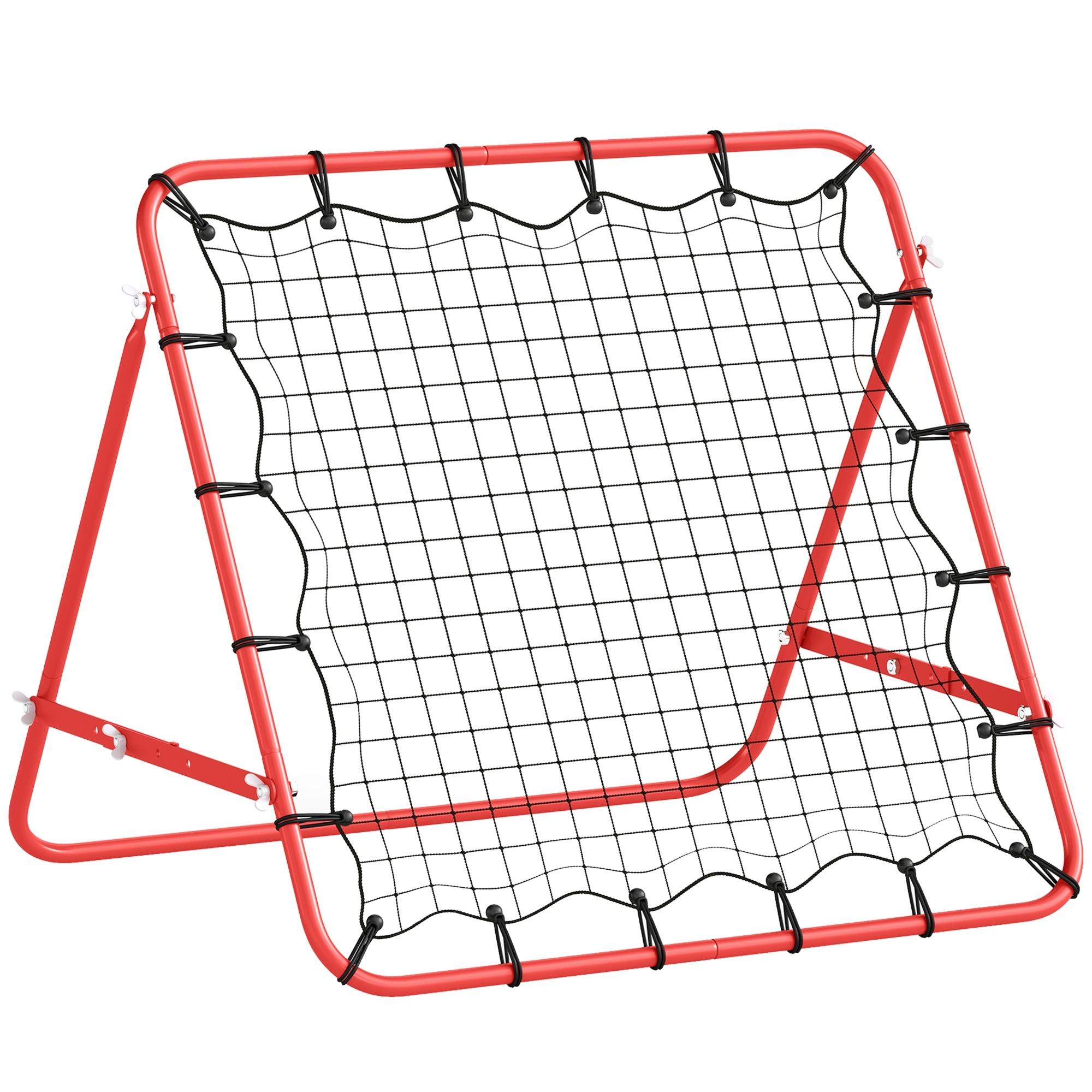 Red Soccer Rebounder with Adjustable Angle, One Size