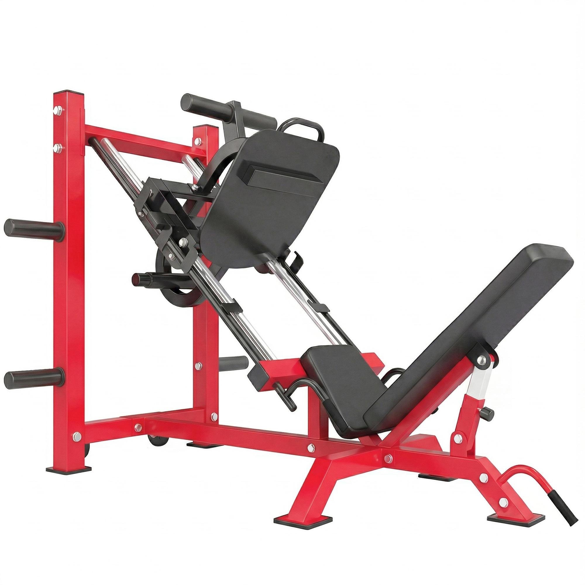 Red 1000 lb Leg Press with Adjustable Backrest
