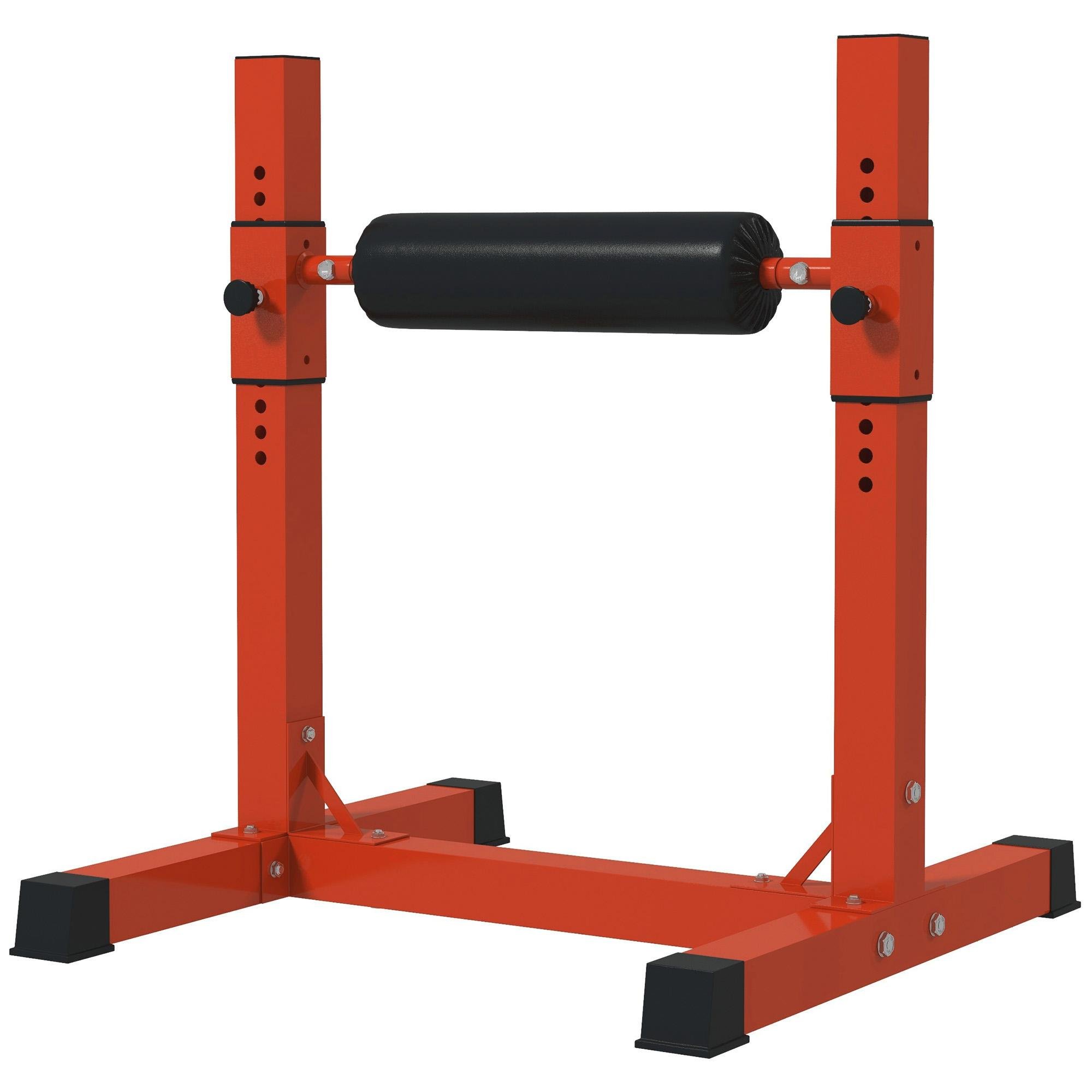 Red Steel Split Squat Stand, 12-Level Adjustable