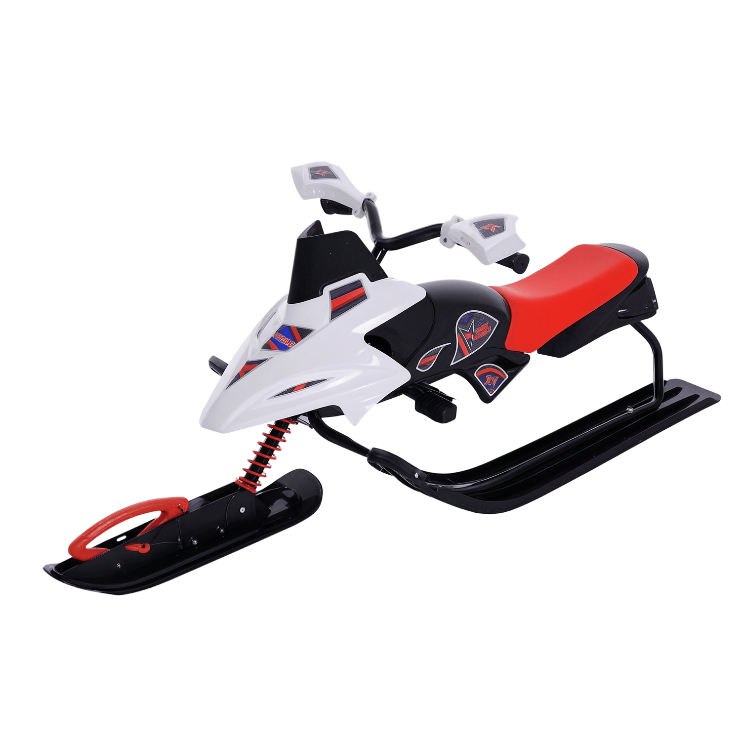 Red Kids Snow Racer with Rubber Seat for Winter Play