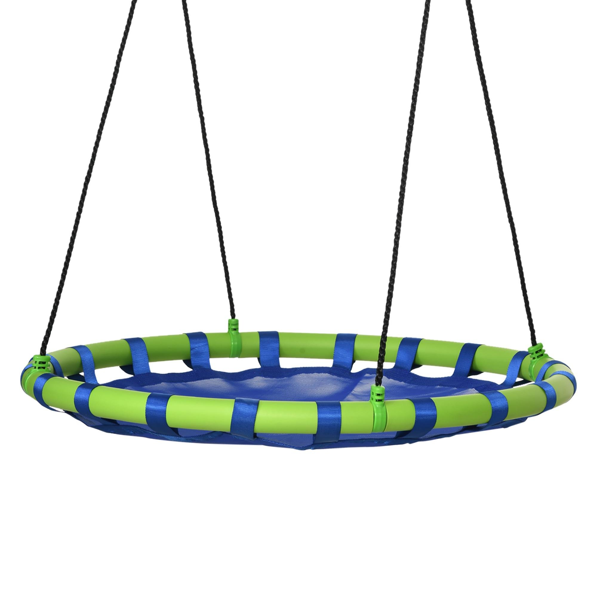 40 Inch Tree Swing with Adjustable Ropes, Round Seat