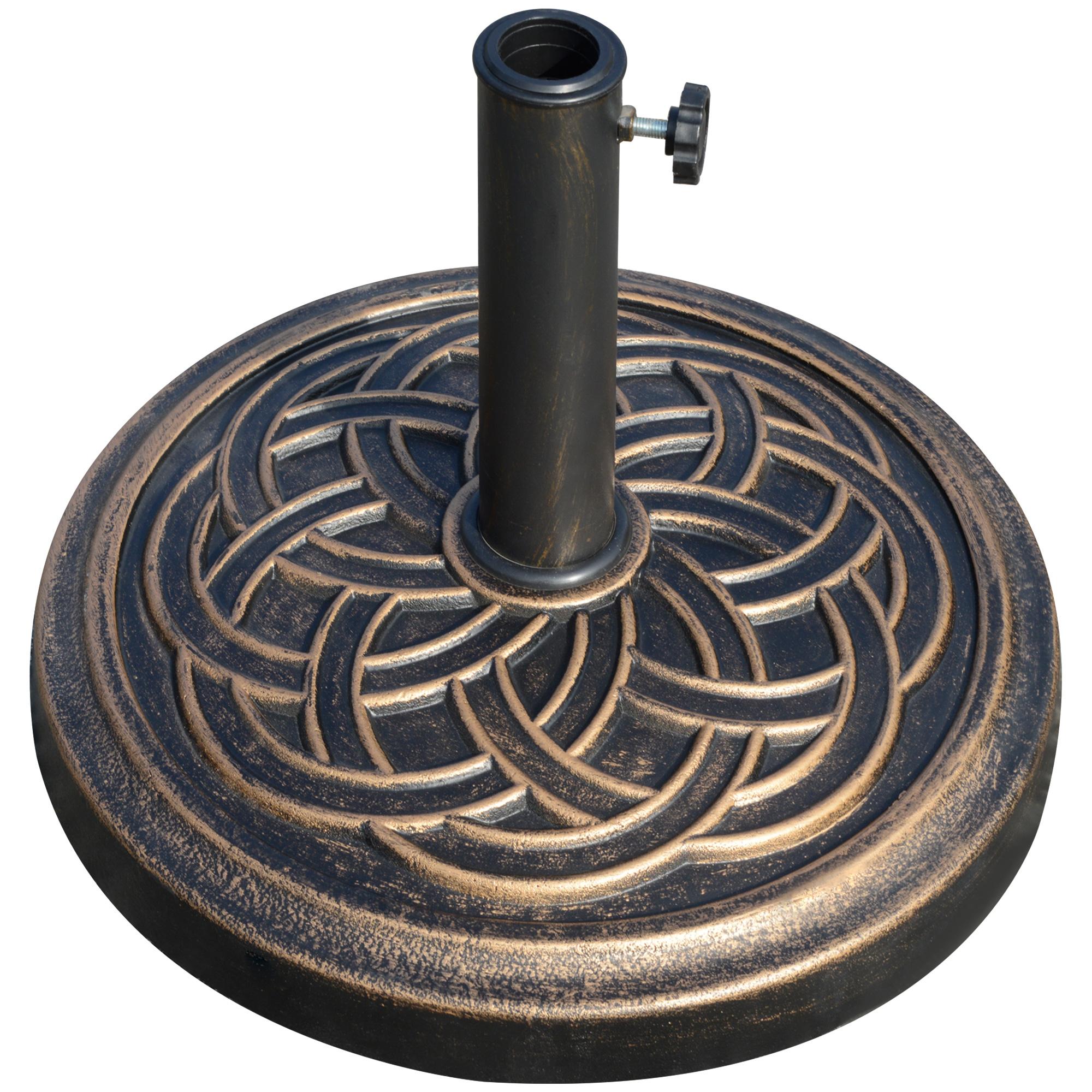 17.7 Inch Bronze Resin Base with Hand-Tightening Knob