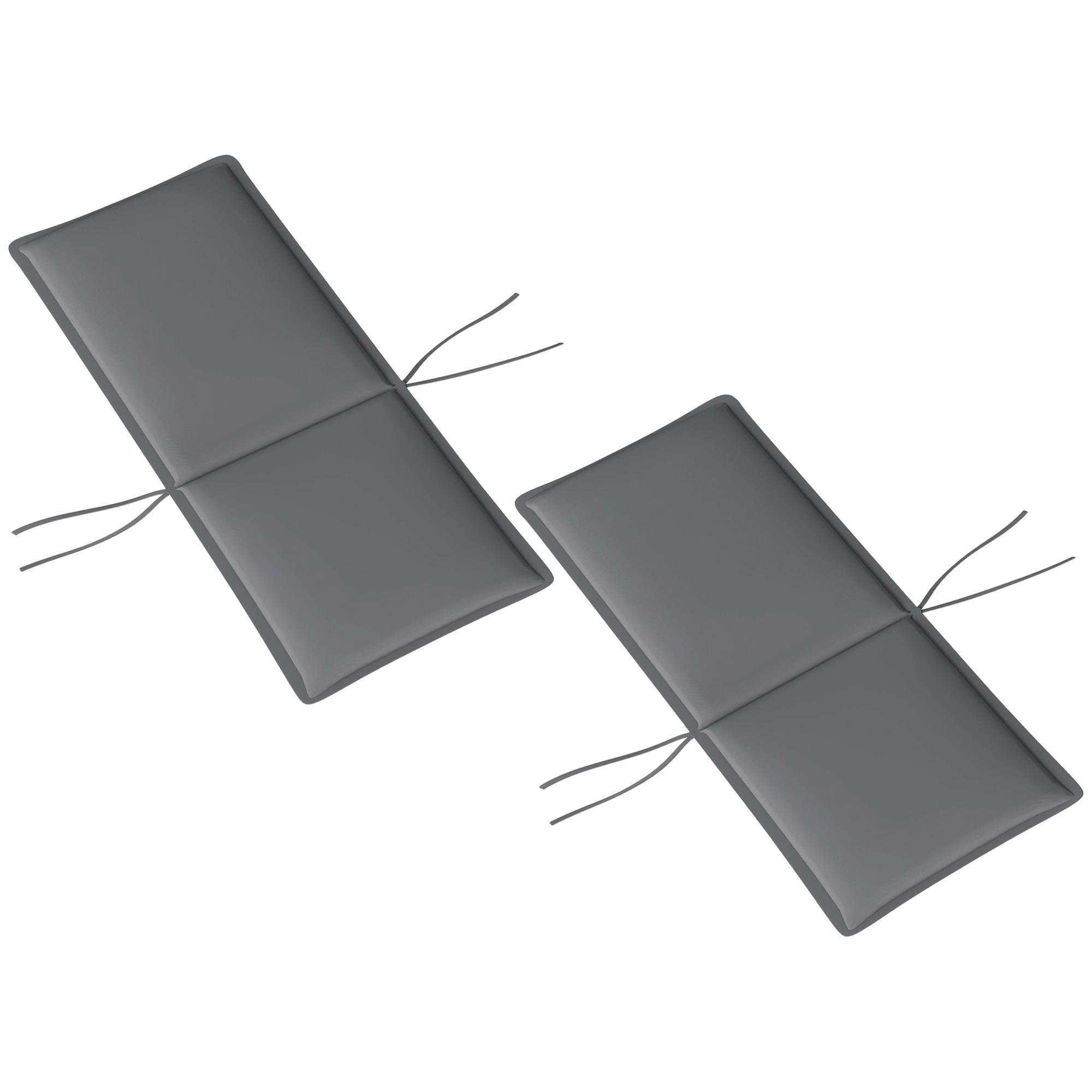Dark Grey High Back Cushions, UPF50+ Set of 2