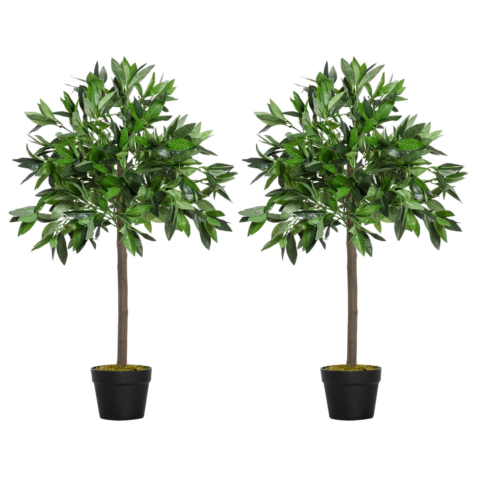 3ft Artificial Laurel Set of 2 for Indoor Home Decor