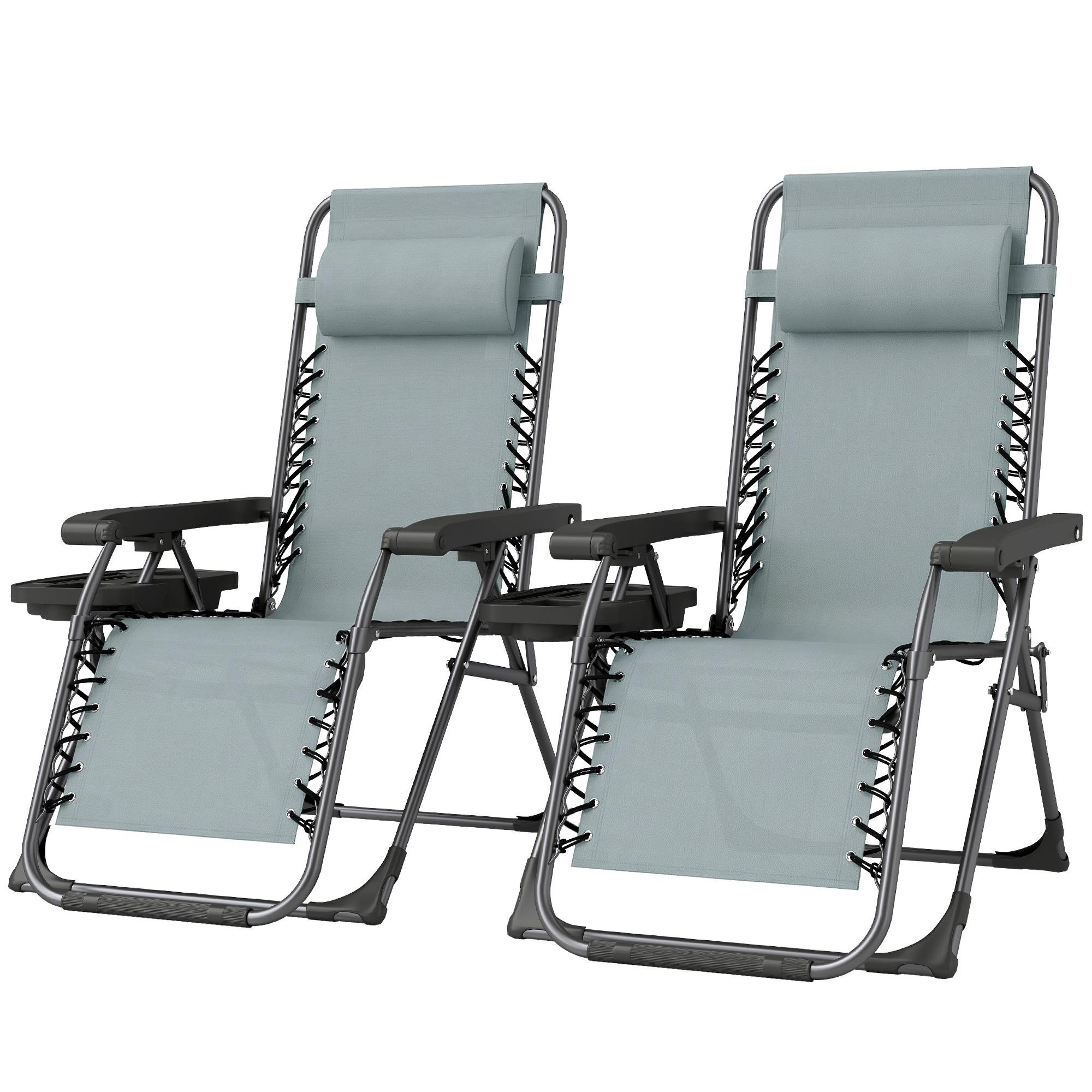 Light Grey Mesh Chair Set of 2 with Adjustable Recline