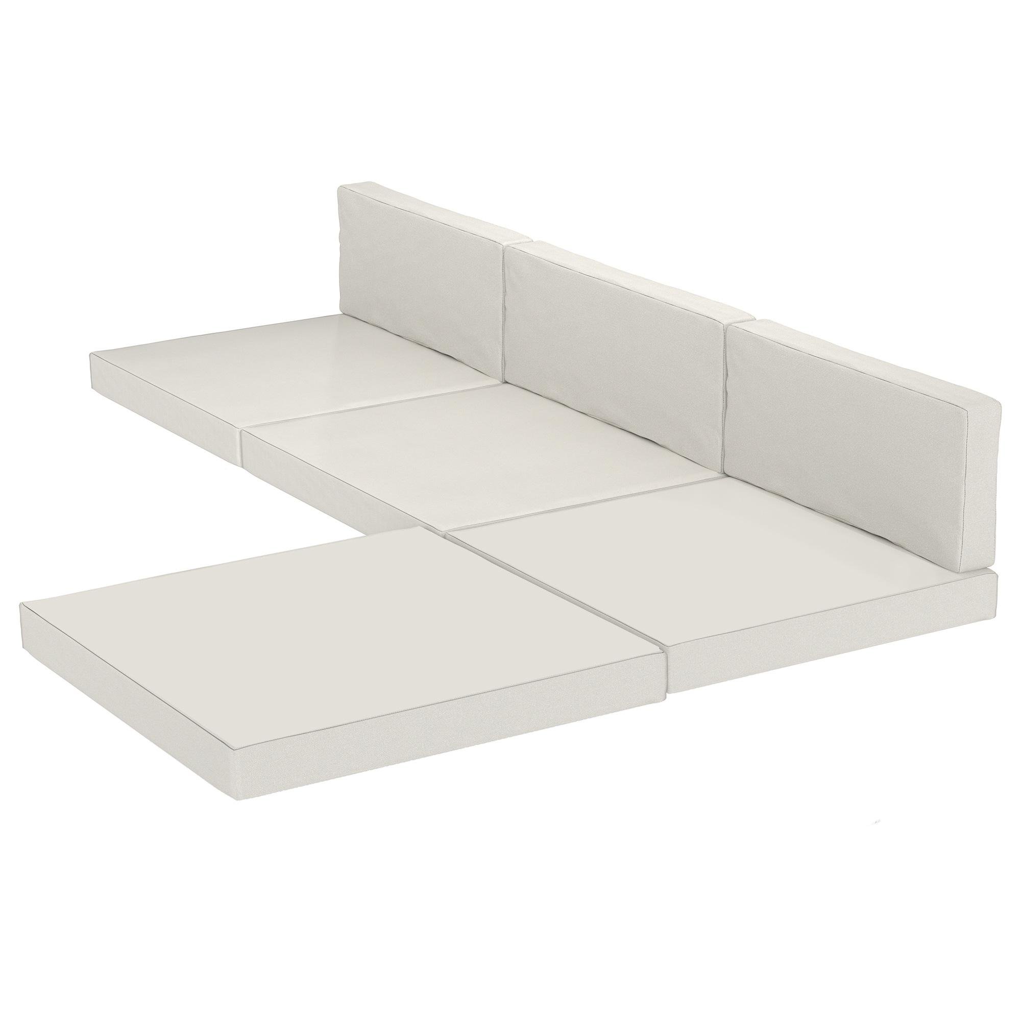 Cream Reversible Loveseat Cushions, 7-Piece Outdoor Set