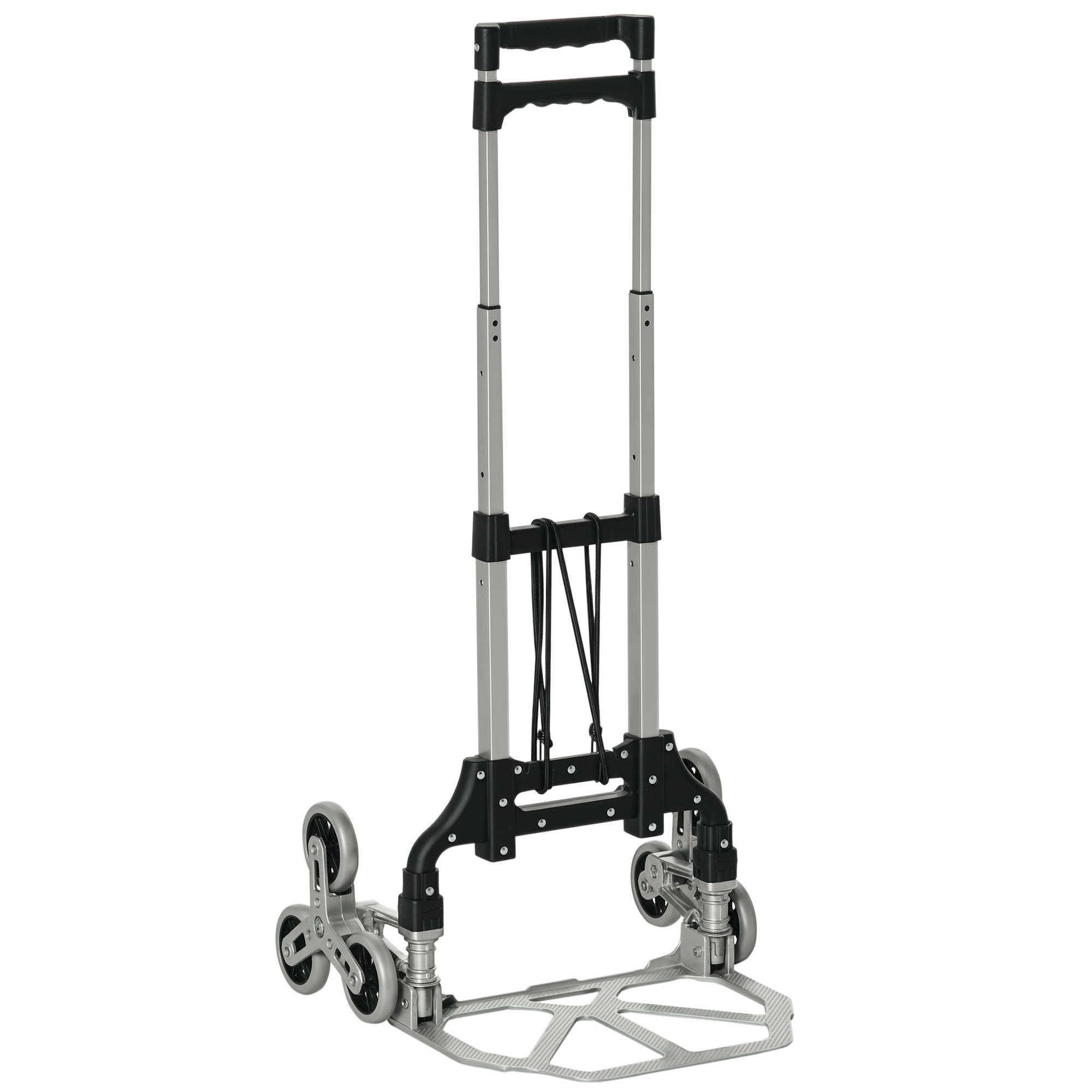 Aluminum 6-Wheel Stair Cart with Folding Frame