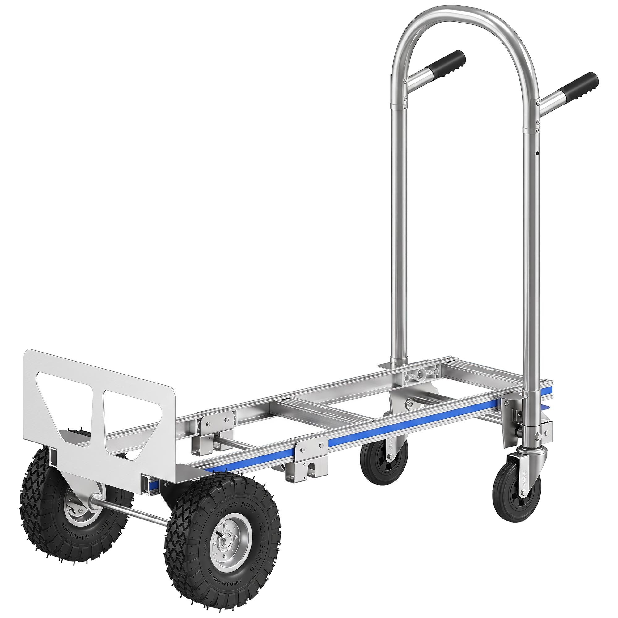 Silver 2-in-1 Cargo Cart, 550/770 lb Capacity