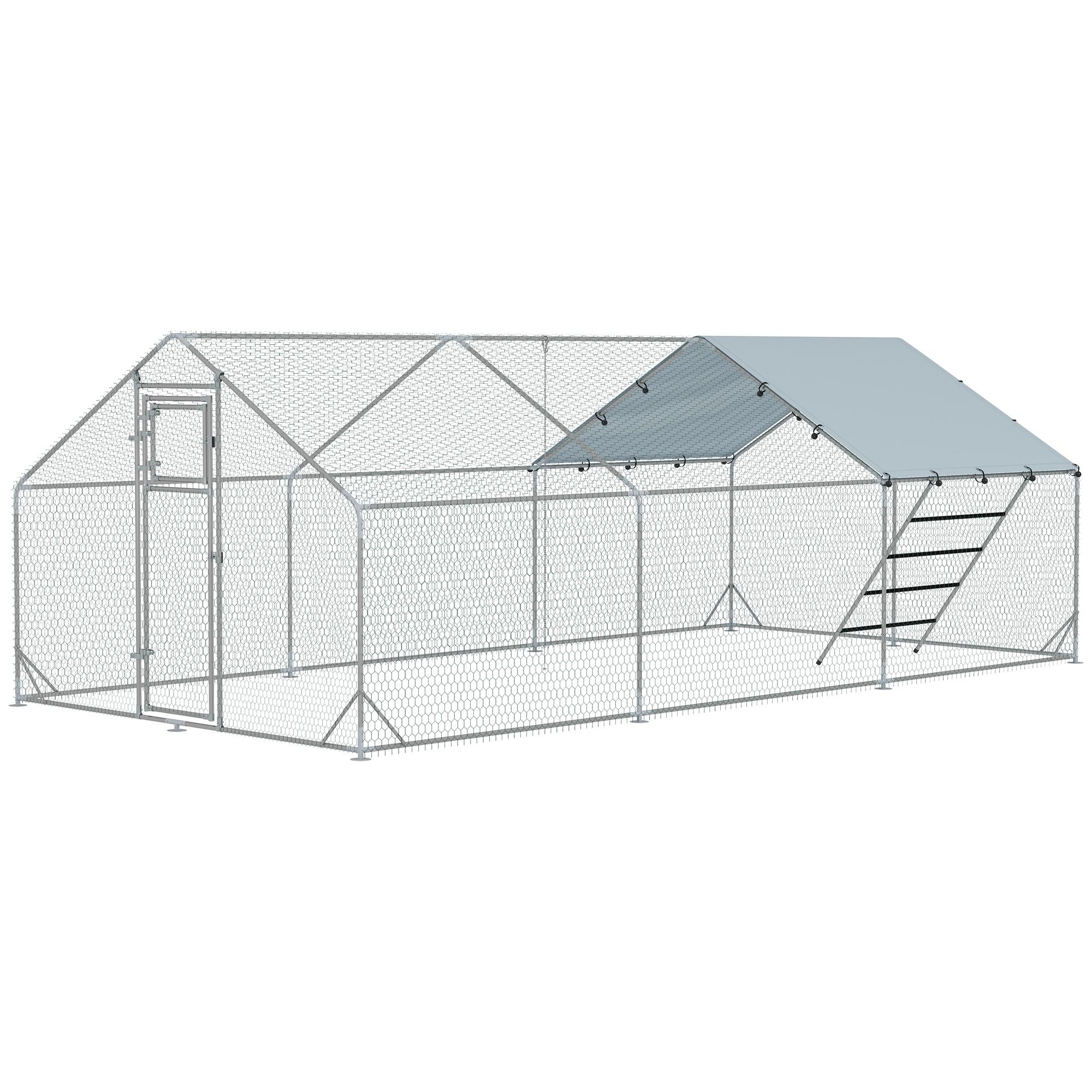 194 sq ft chicken run with covered outdoor space