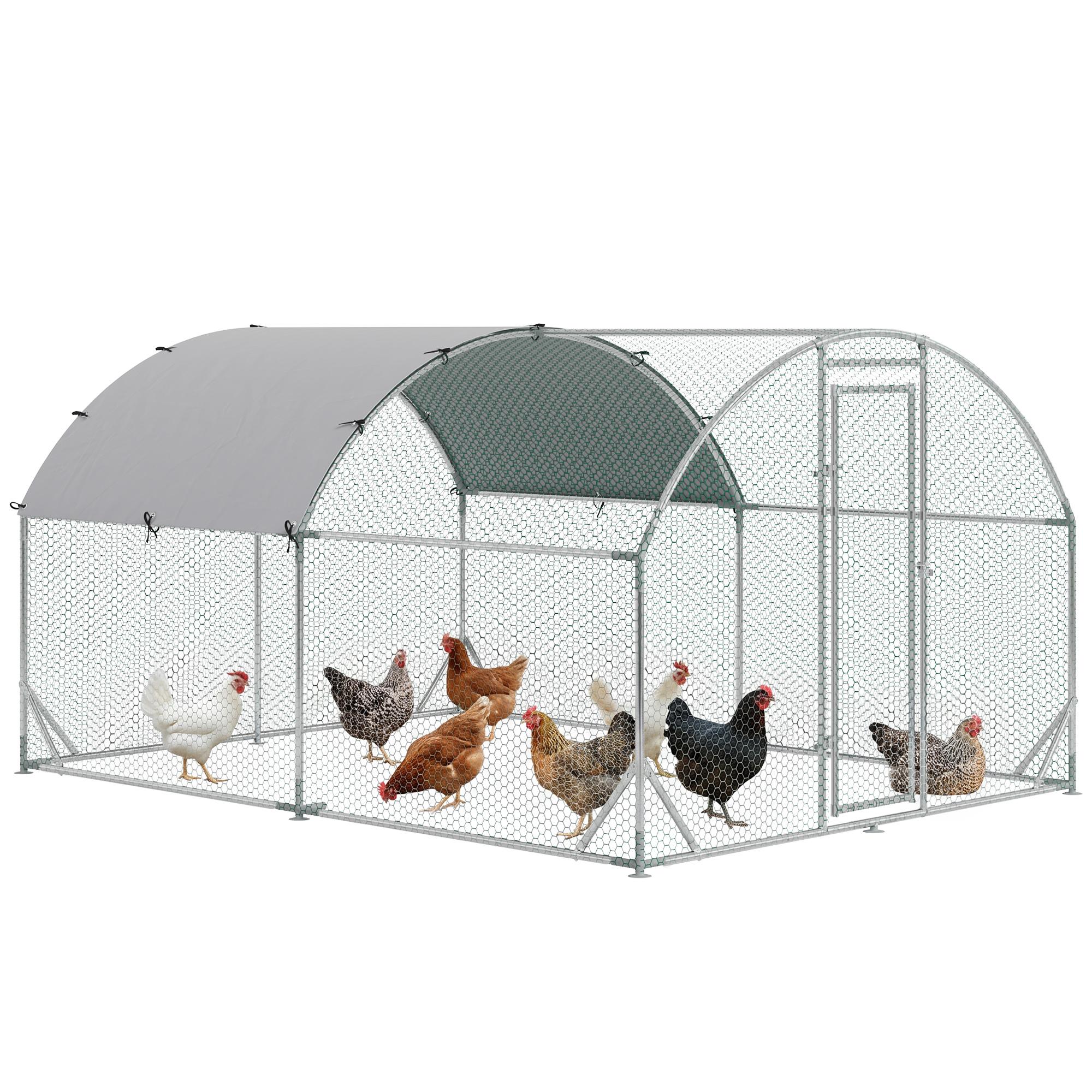 Galvanized Steel Chicken Enclosure with Cover 280 x 380 cm
