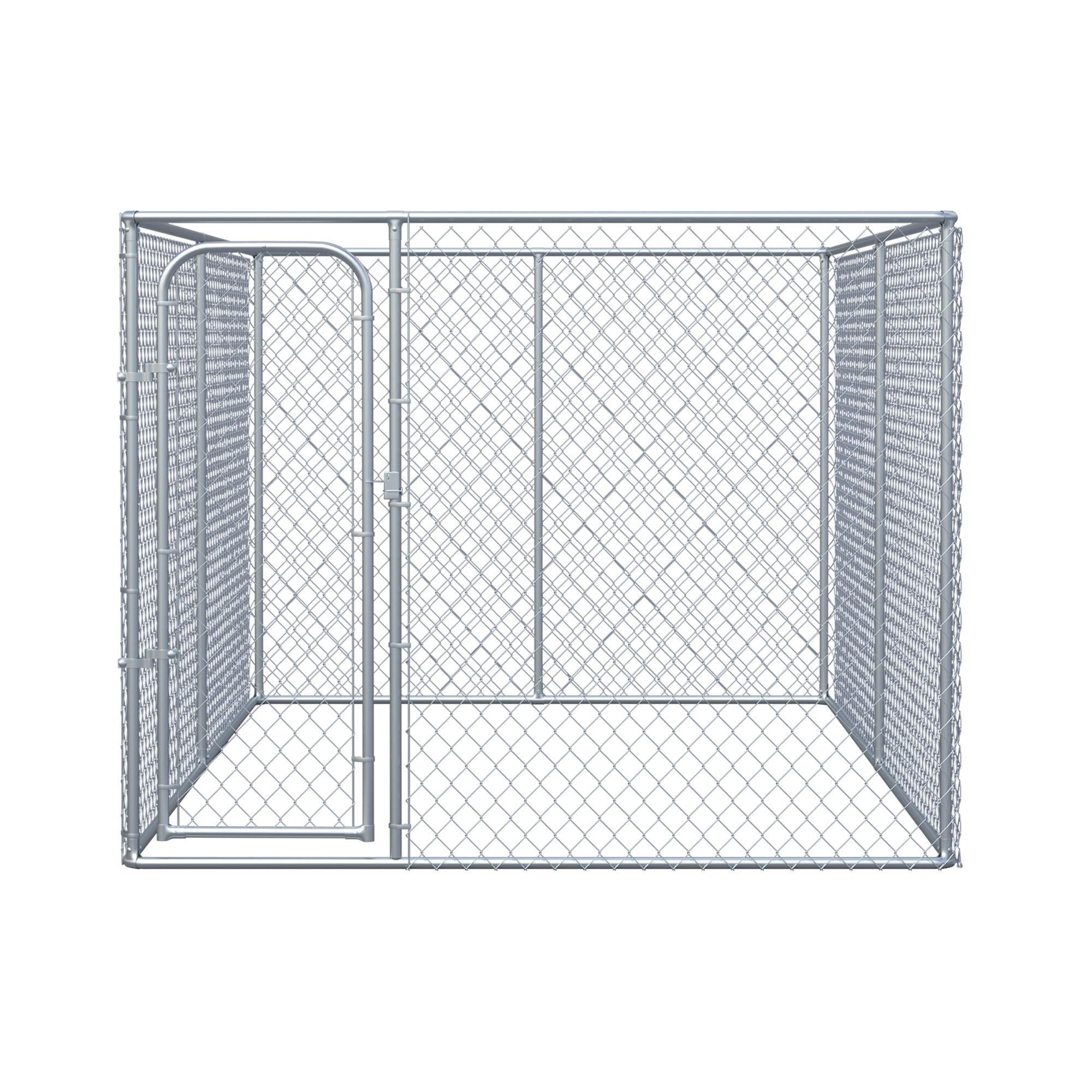Silver Galvanized Dog Playpen, 99 Sq. Ft. Outdoor Enclosure
