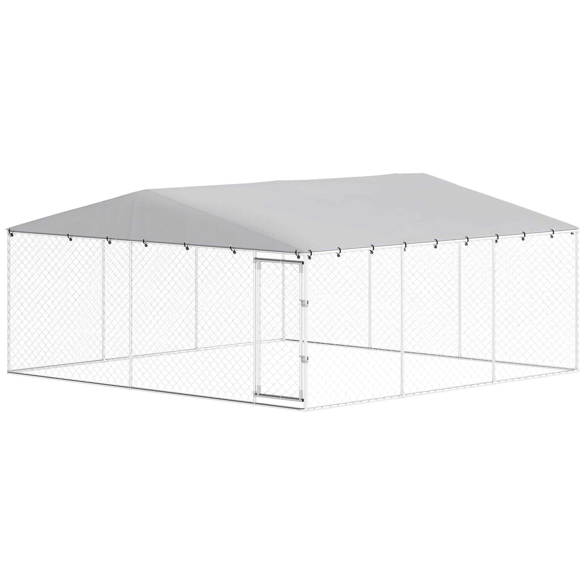 Silver 217 sq ft kennel with covered outdoor run