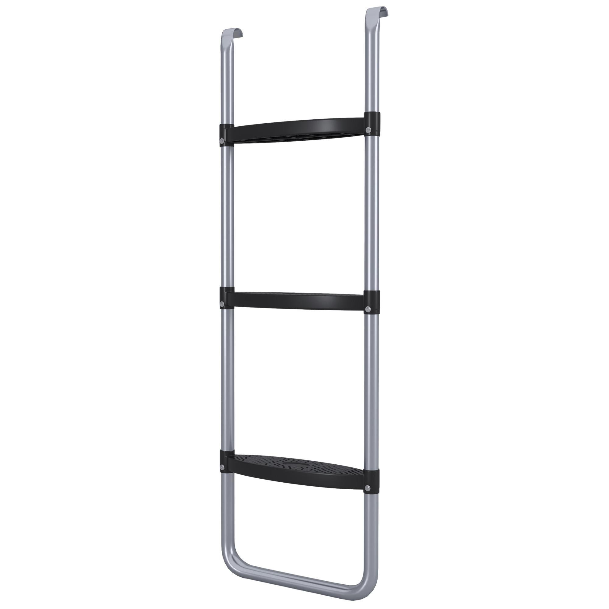 38 Inch Silver Trampoline Ladder, 2- or 3-Step Outdoor Access