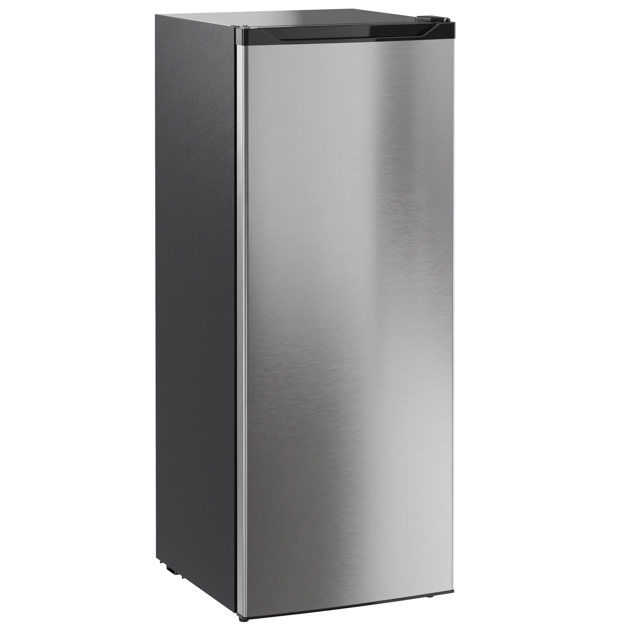 Silver 7.0 cu ft freezer with adjustable glass shelves