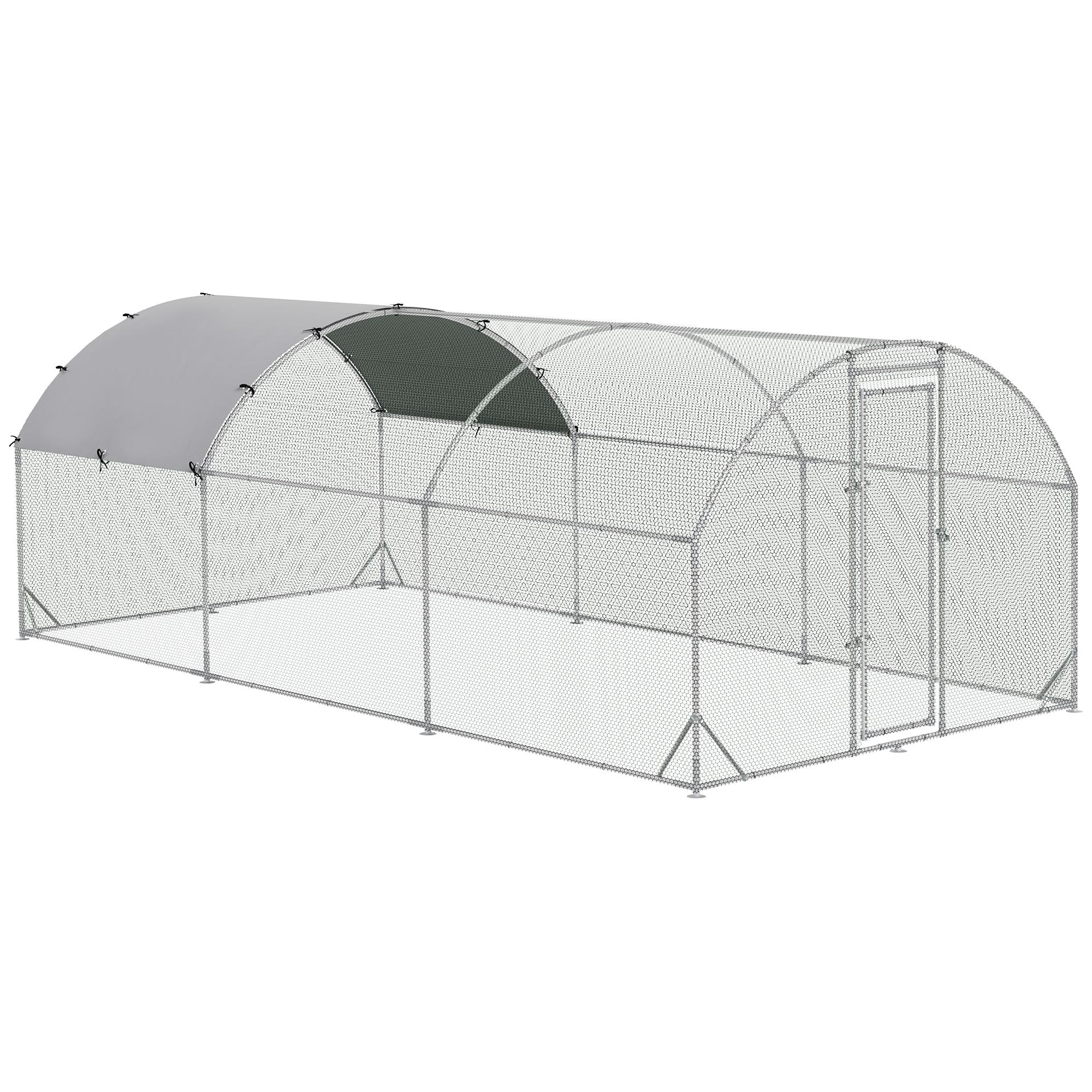 Walk-In Galvanized Poultry Run for 12–18 Chickens