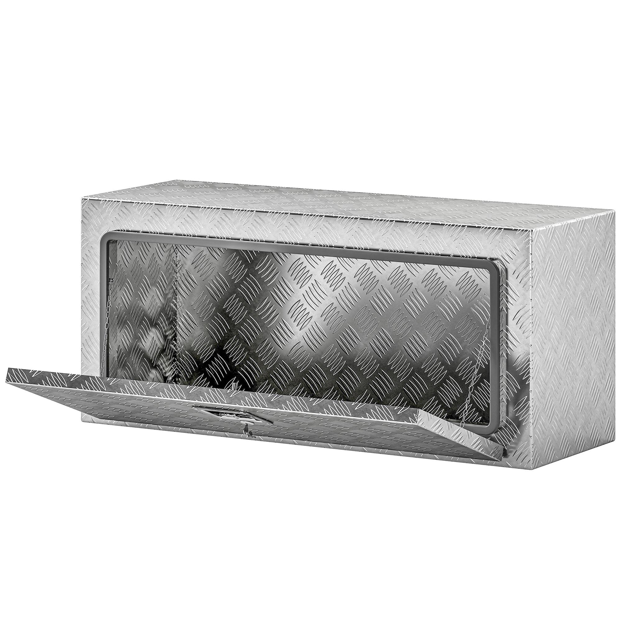 Silver Aluminium Tool Box, 36 Inch Wavy-Plate Storage