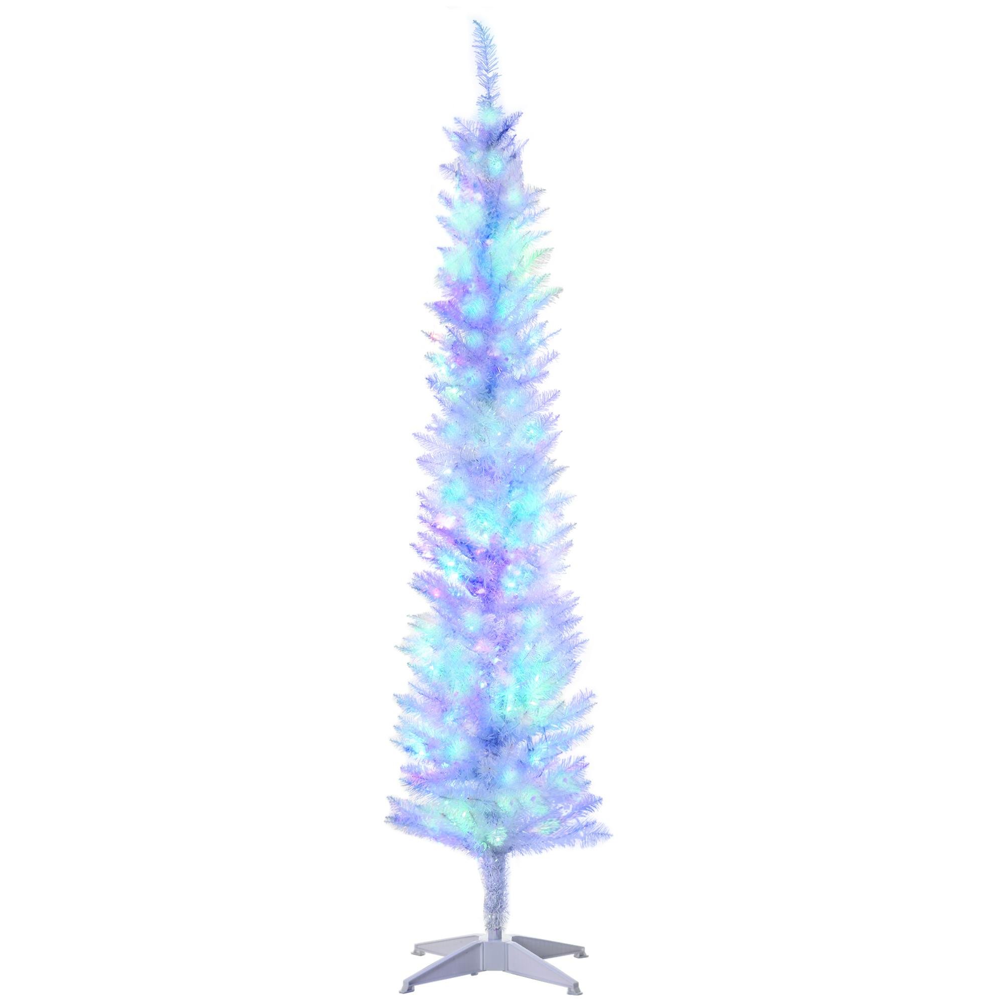 6 ft white colourful tree with 200 LED lights