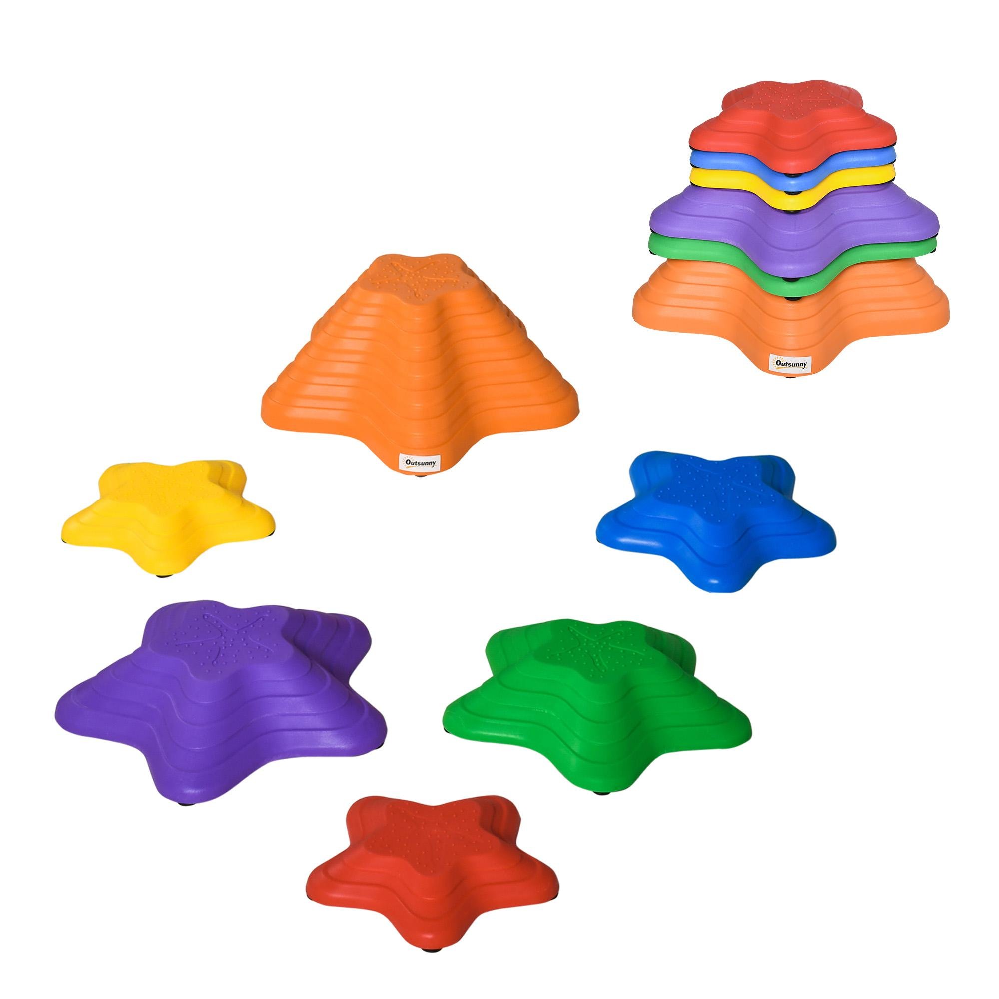 Large Star Balance Stones, 6-Piece Set for Kids