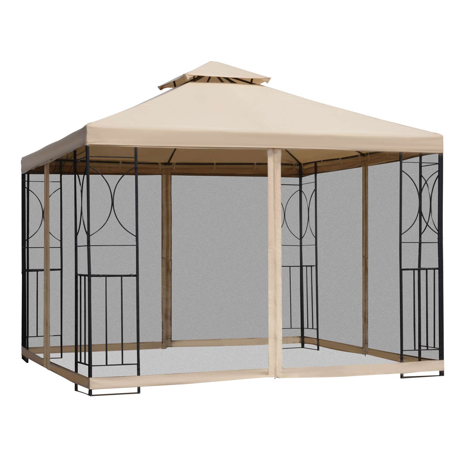 10x10 Soft Top Gazebo with Mosquito Netting