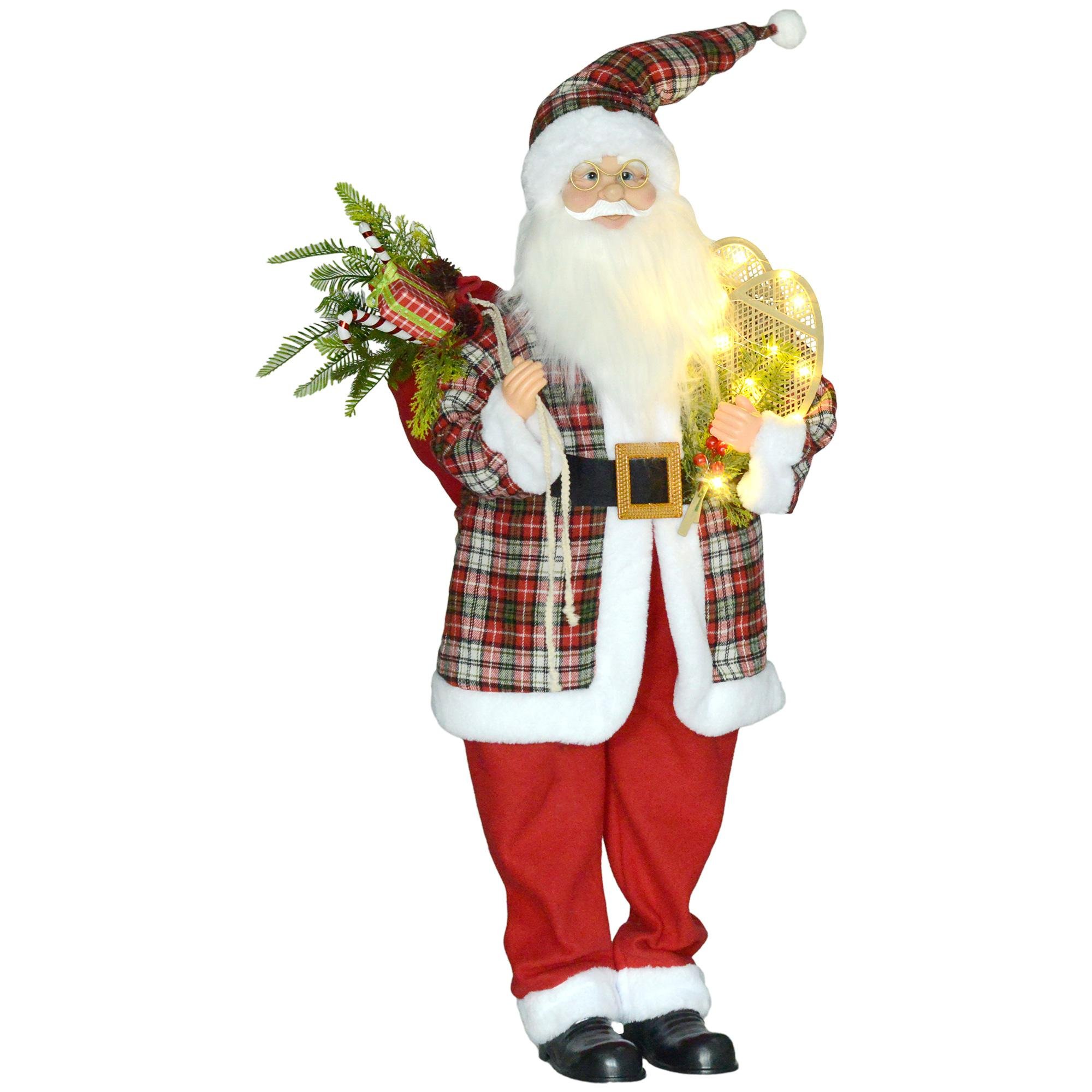 Red Animated Santa 47.2 in with Touch and Sound Activation