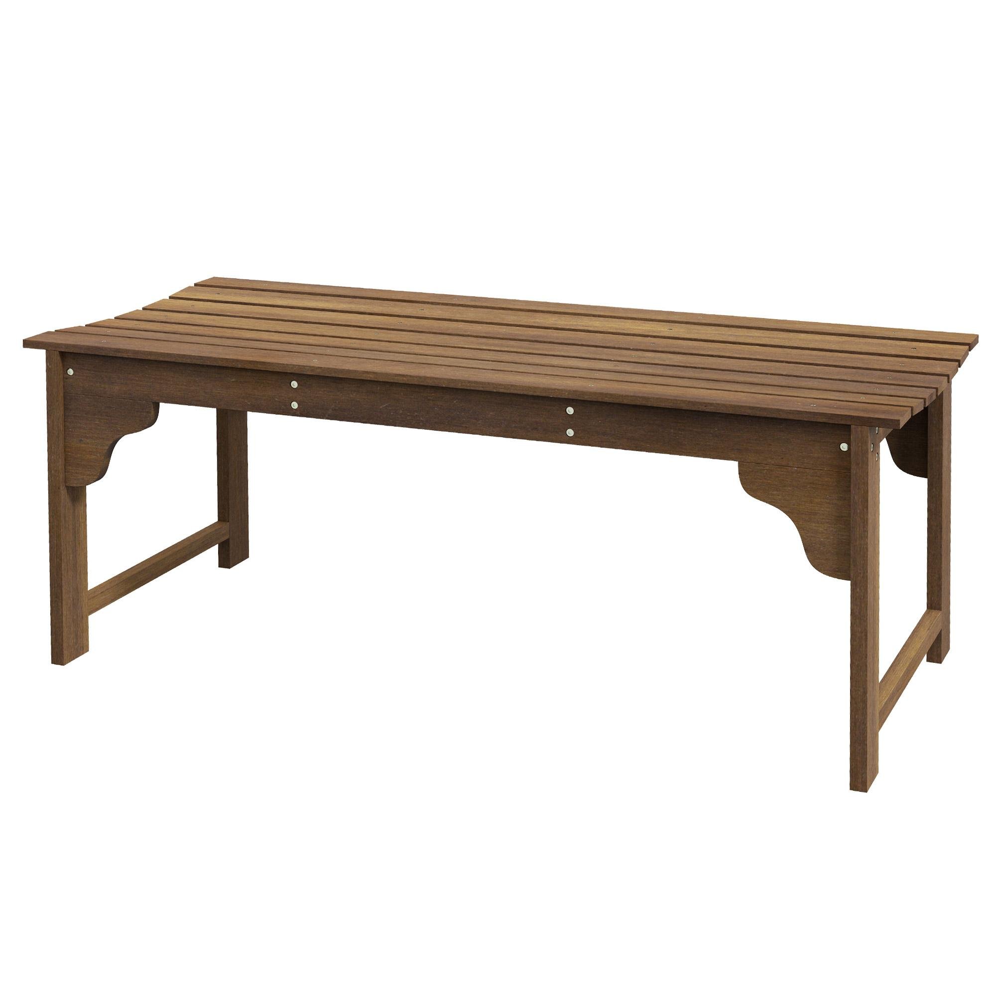 Teak Poplar Garden Bench – Slatted Two-Seater