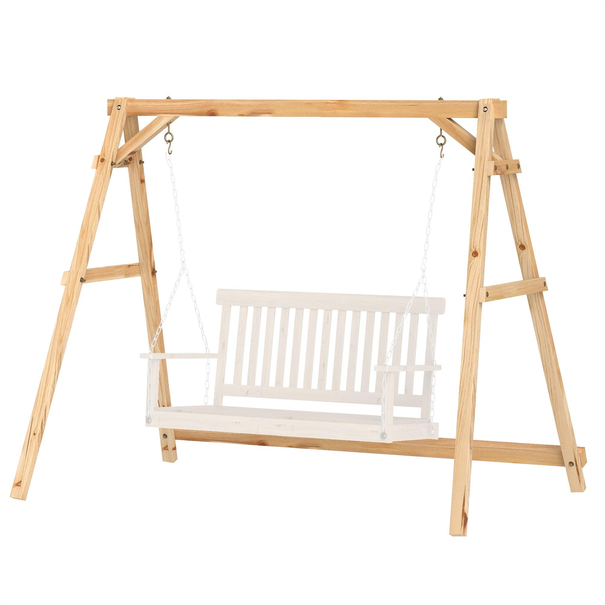 Teak Wooden Swing Stand, 770 lb Capacity, 83.9 in Wide