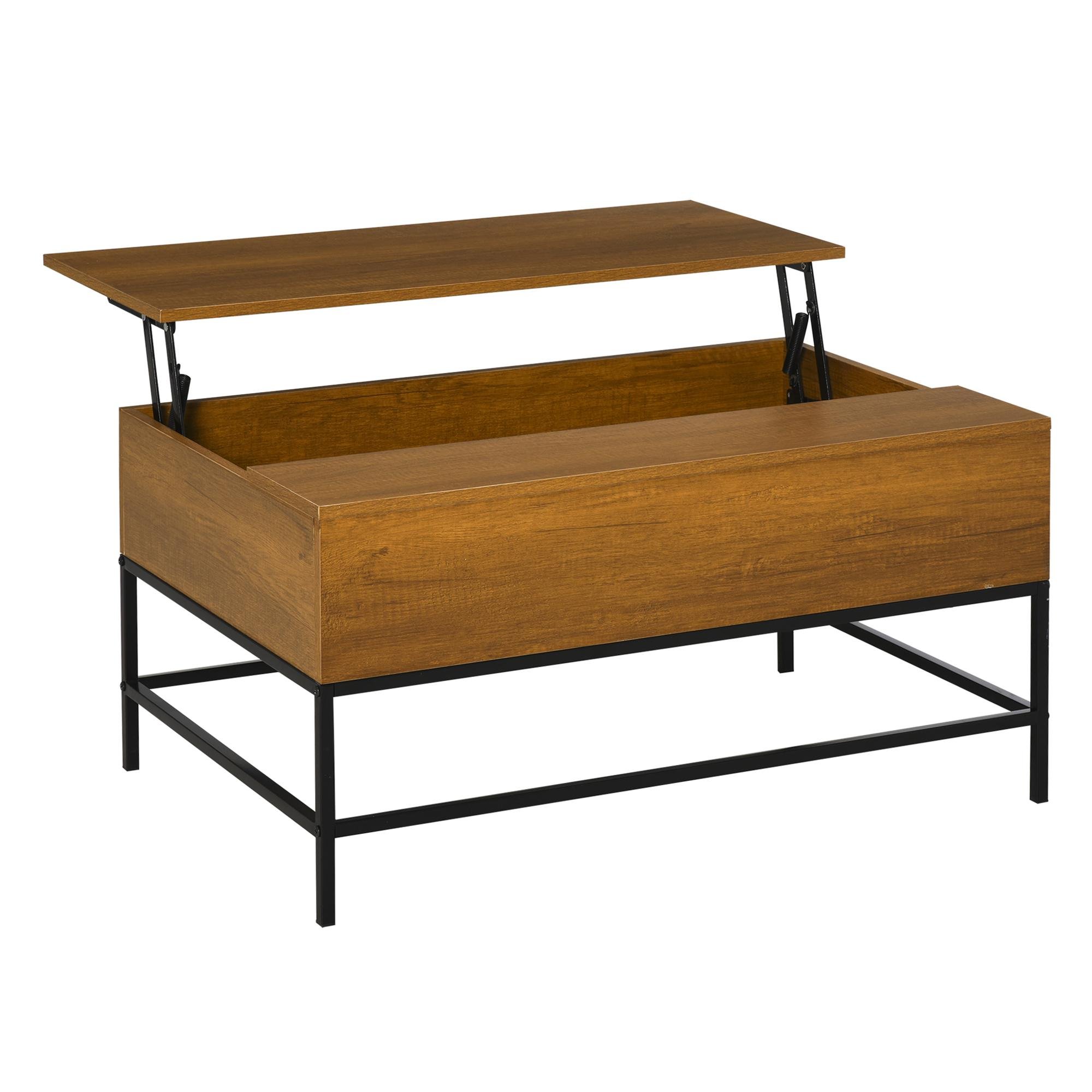 Teak Lift Top Coffee Table with Hidden Storage