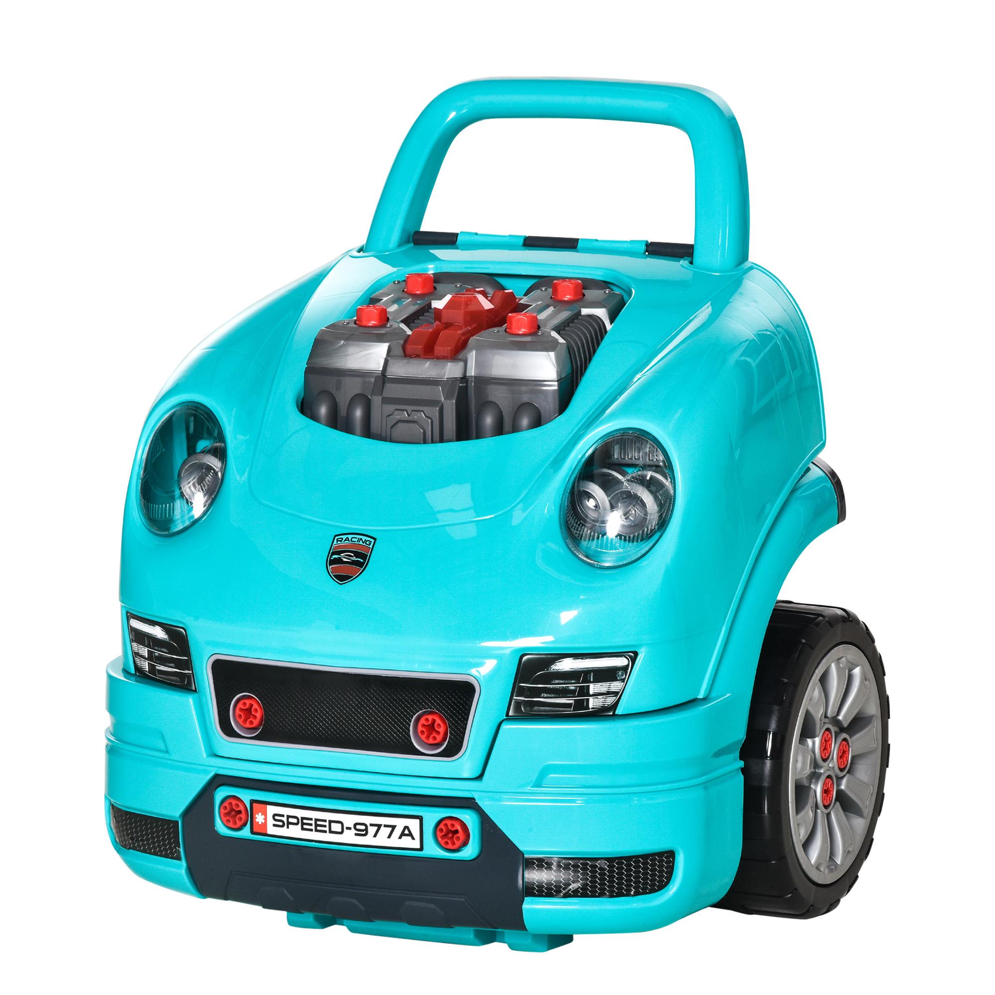 Teal Kids Engine Workshop, 61-Piece Pretend Play Set