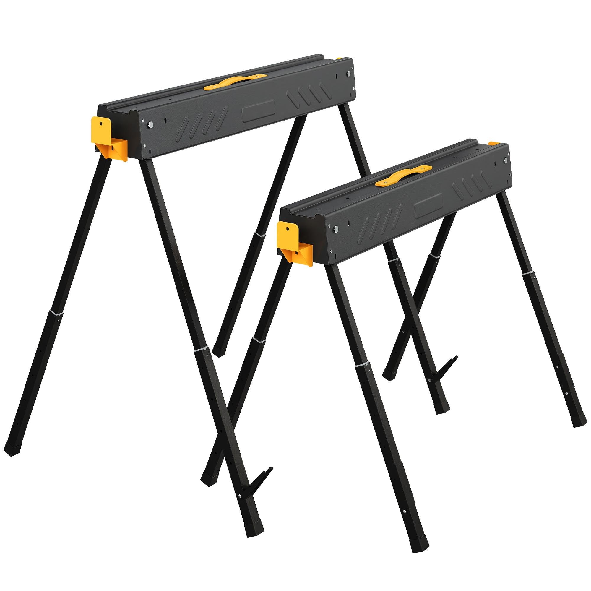 Black Folding Mitre Saw Stands, Adjustable Height