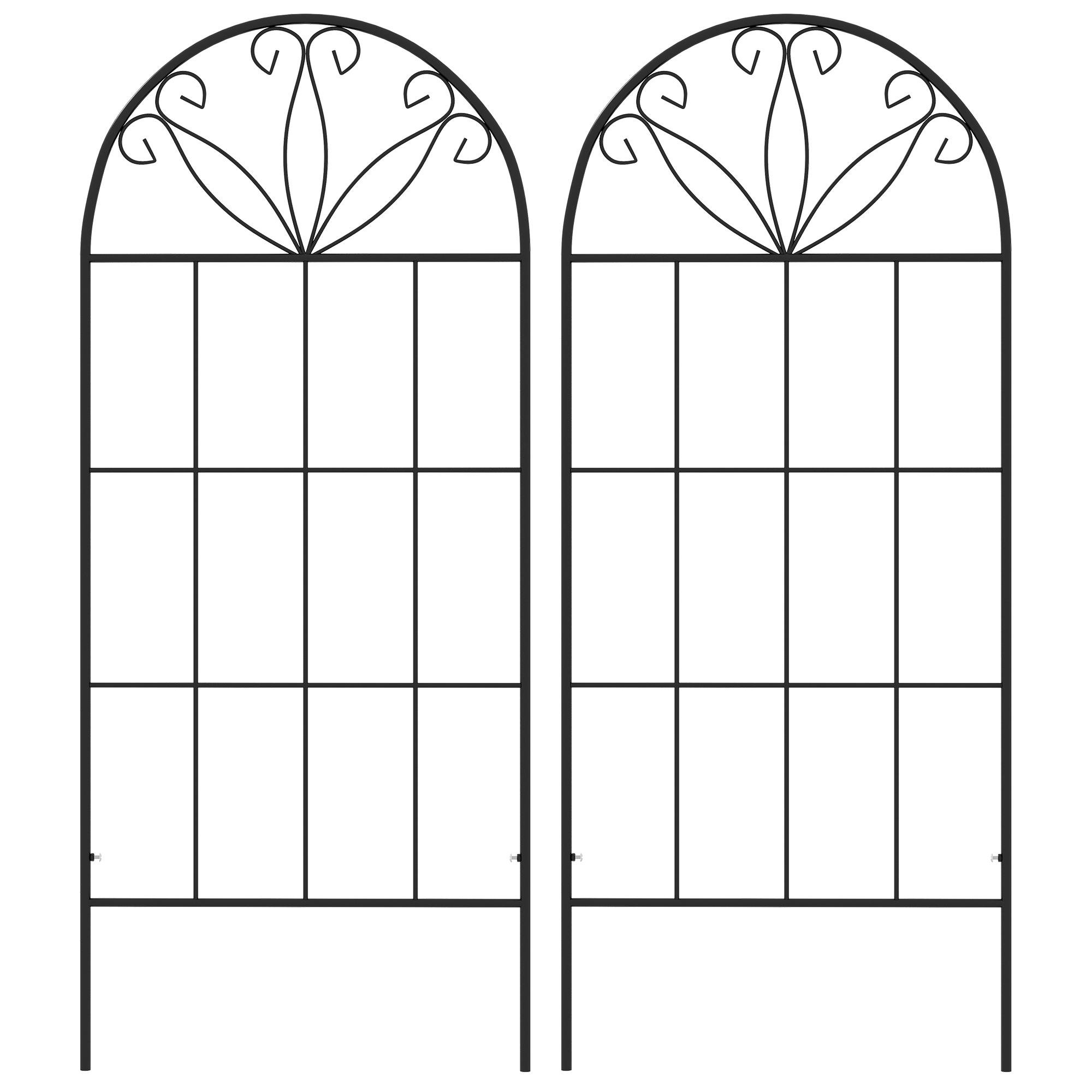 20 Inch Arched Trellis 2-Pack for Climbing Plants